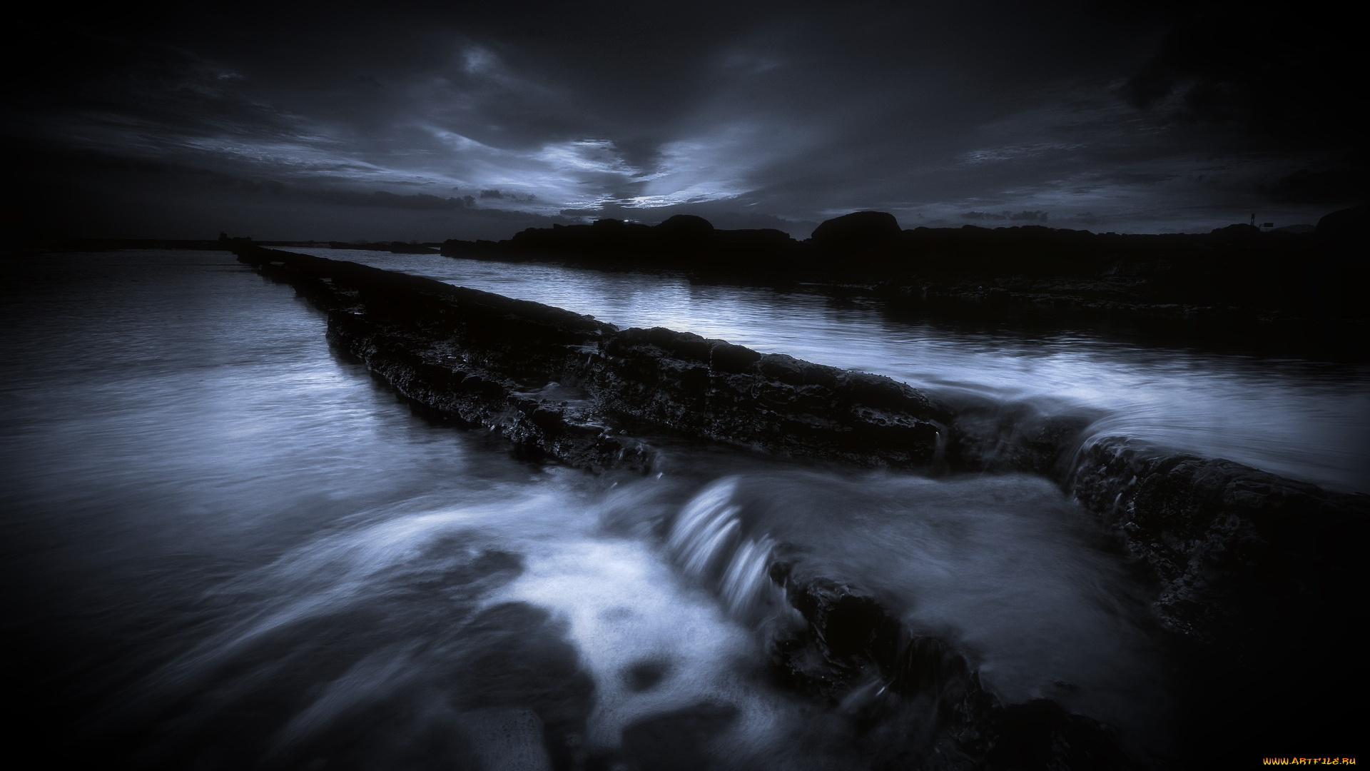 природа, побережье, море, камни