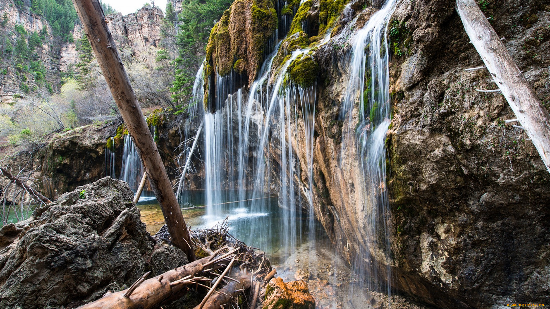 природа, водопады, простор