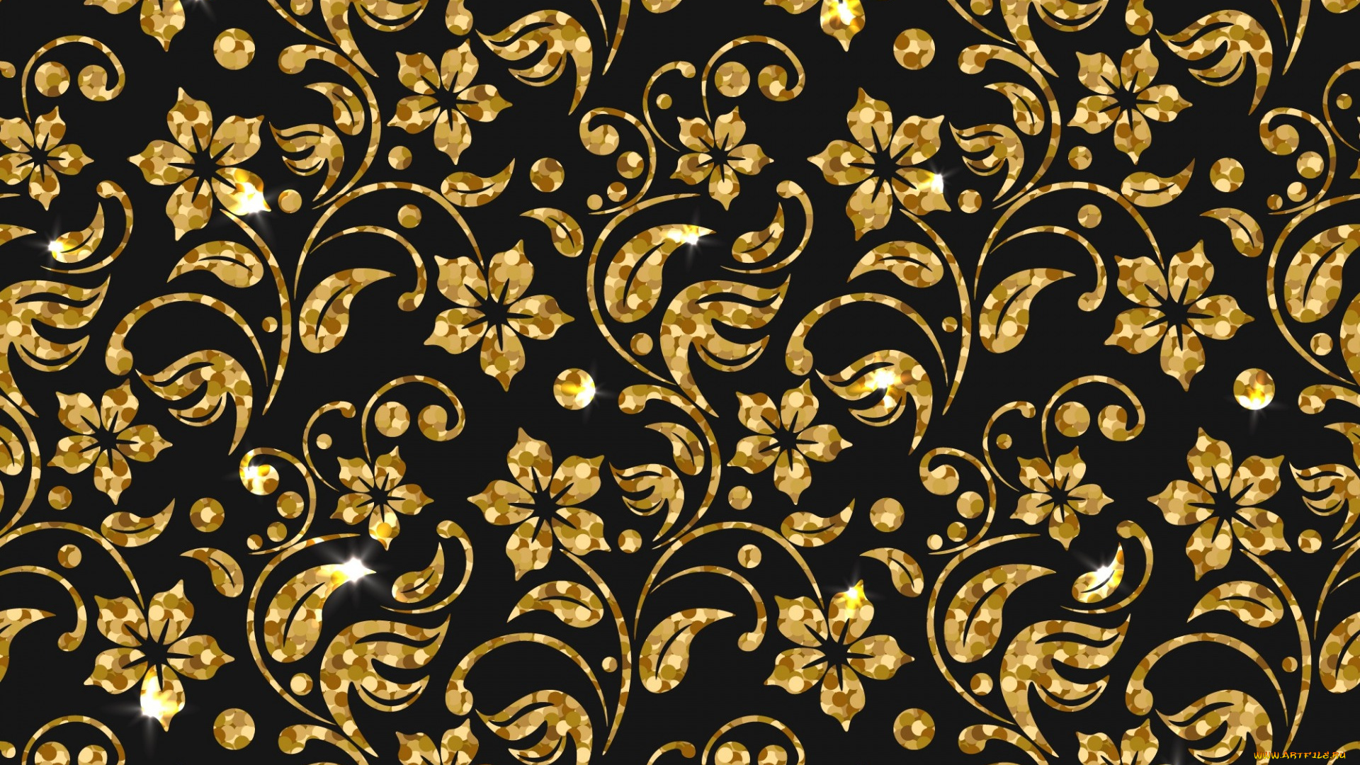 векторная, графика, цветы, , flowers, фон, golden, текстура, цветы