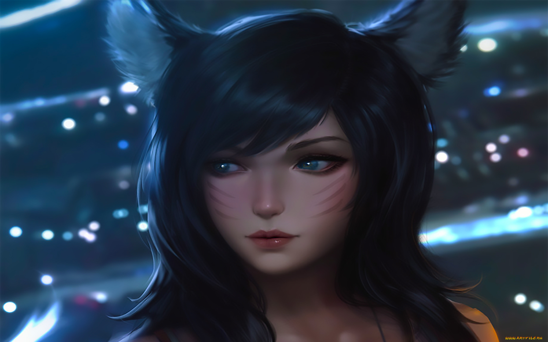 3д, графика, существа, , creatures, девушка, взгляд, фон