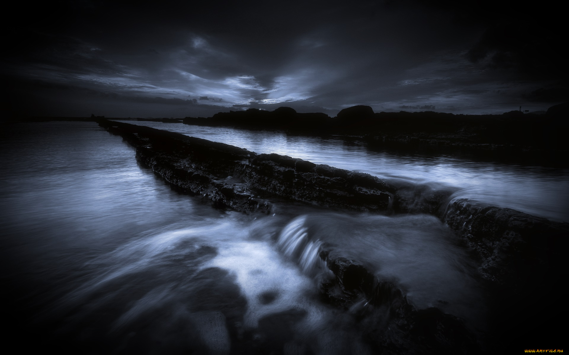 природа, побережье, море, камни