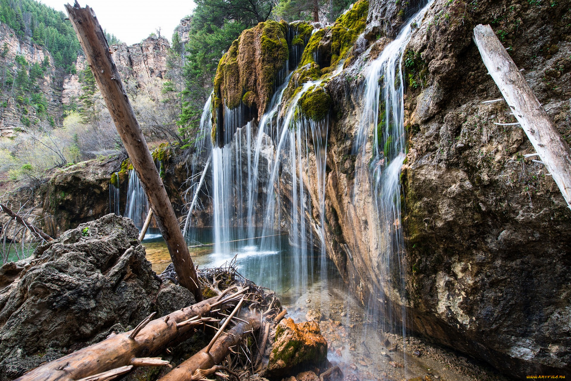 природа, водопады, простор