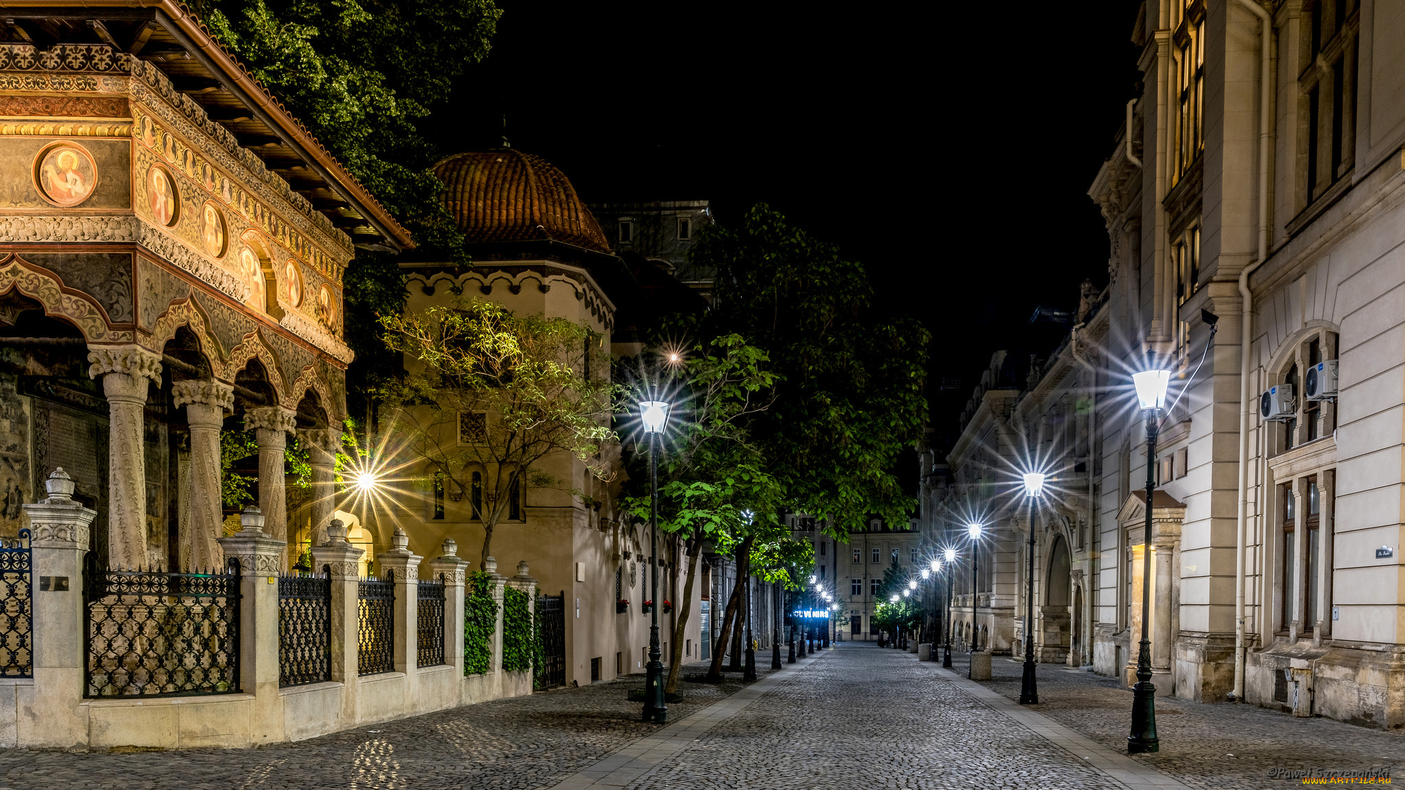 bucharest, , romania, города, -, столицы, государств, огни, ночь