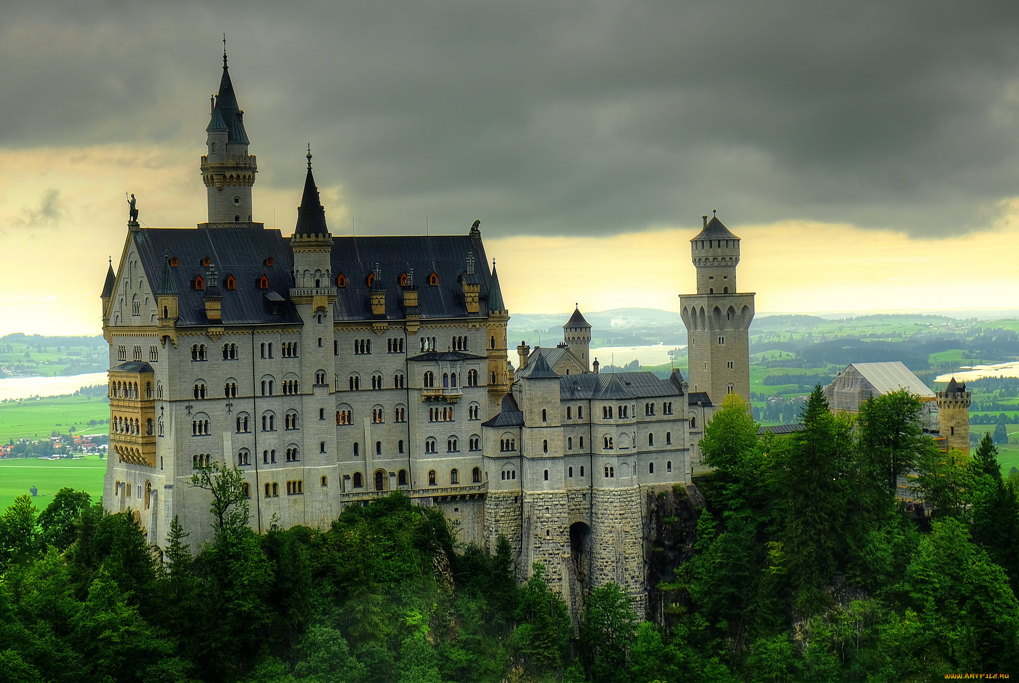 neuschwanstein, -, bavarian, fairytale, города, замок, нойшванштайн, , германия, замок, горы