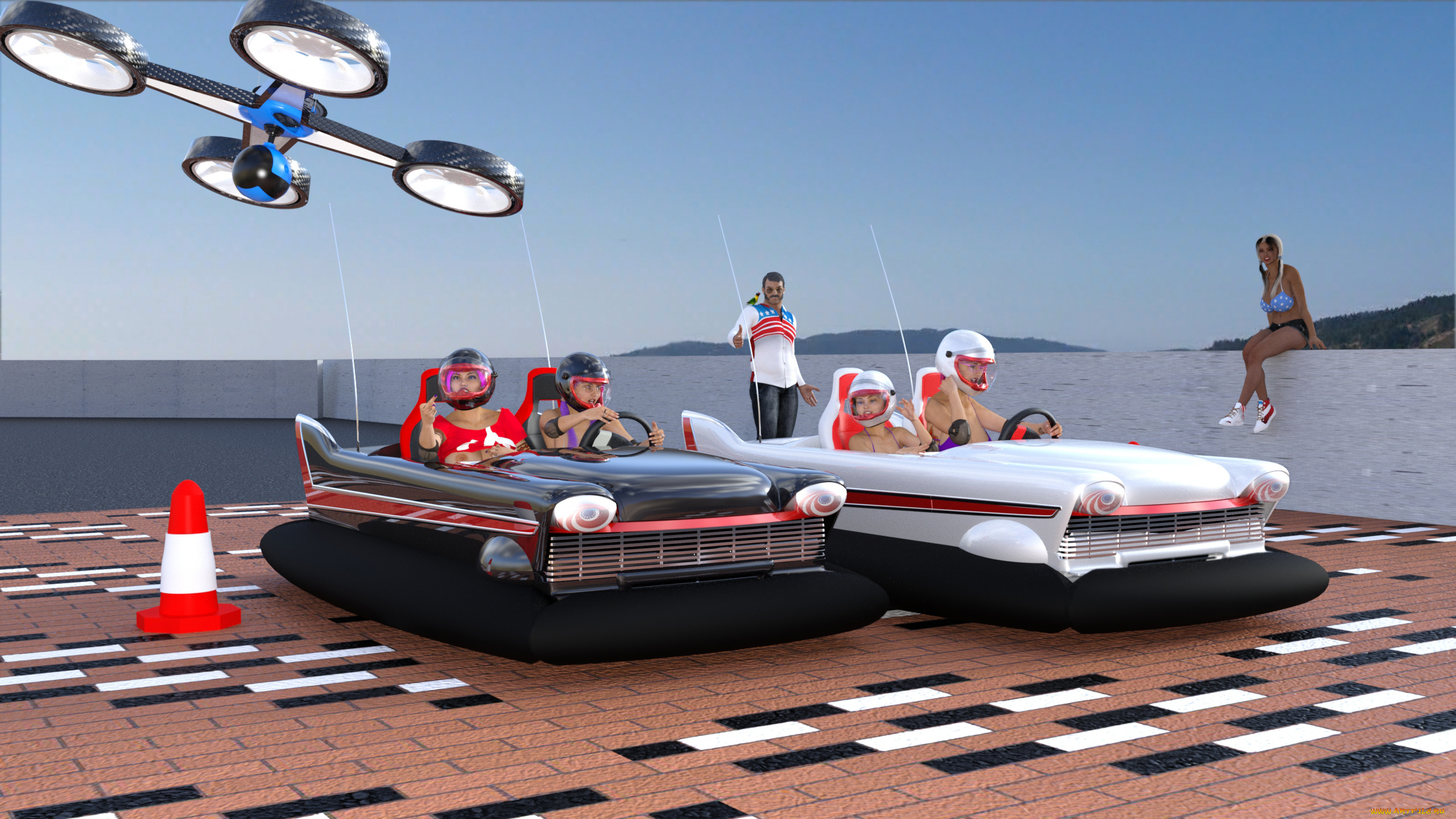 3д, графика, люди, , people, фон, взгляд, девушки