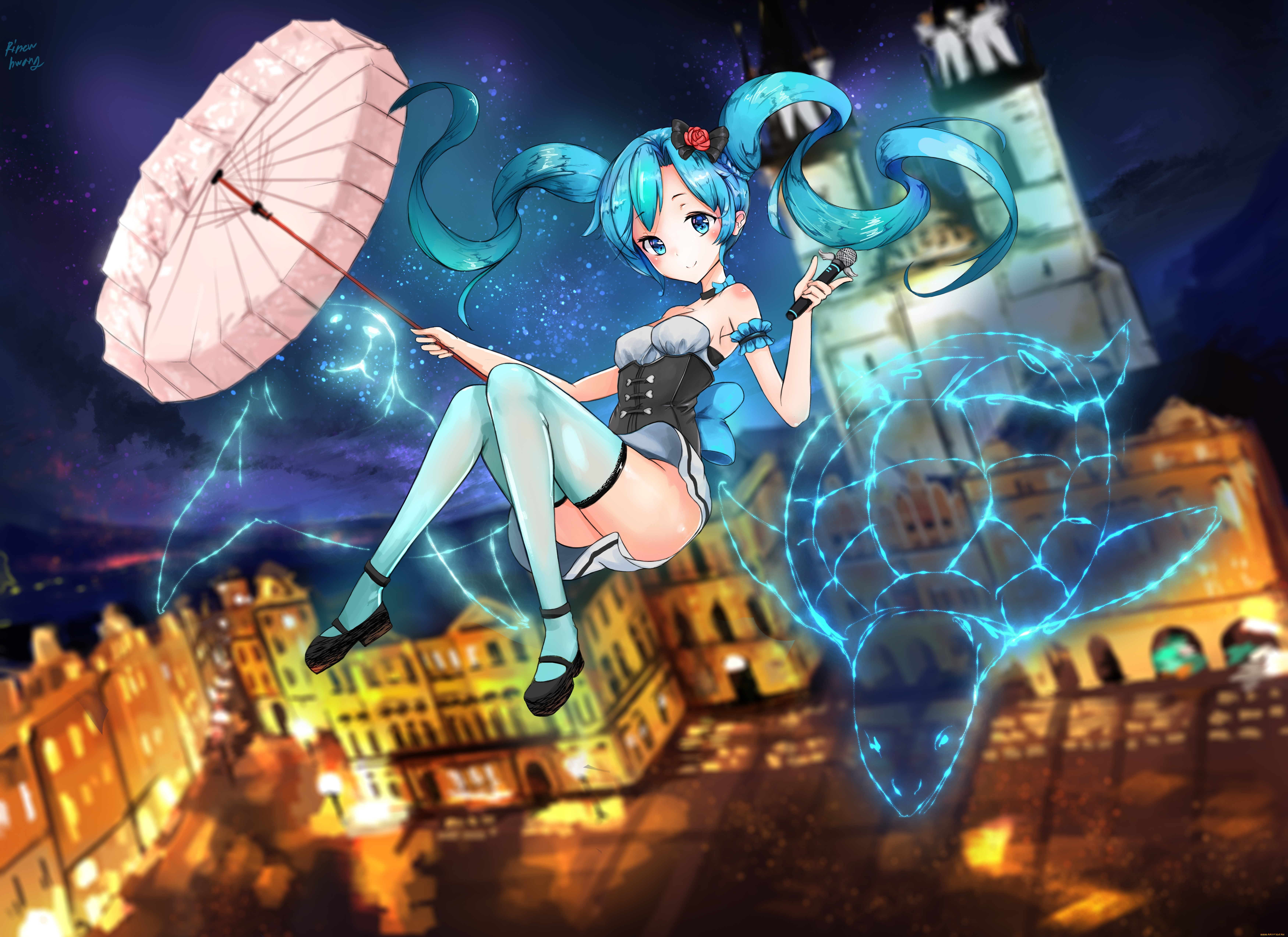 аниме, vocaloid, hatsune, miku