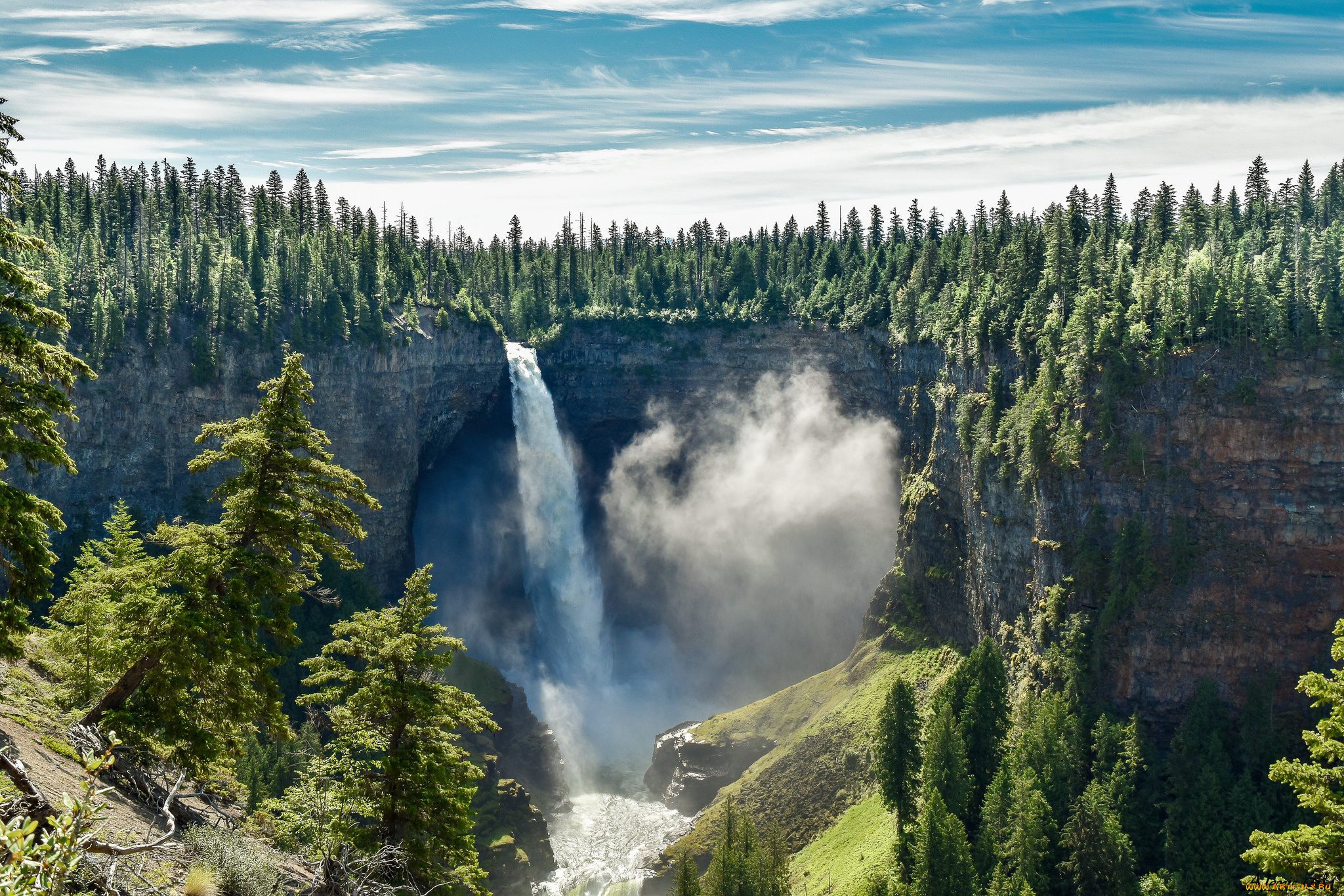 природа, водопады, простор