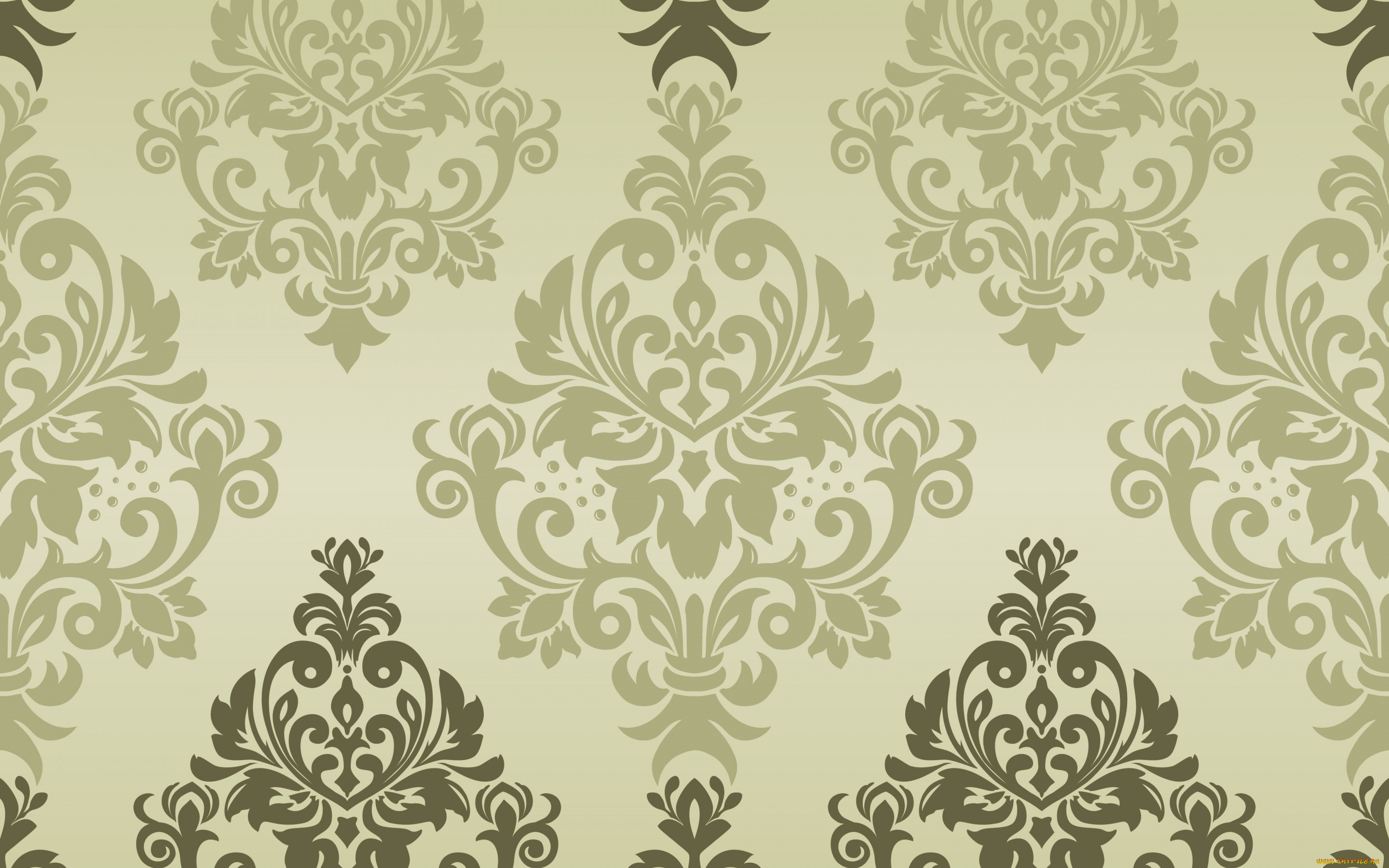 векторная, графика, -графика, , graphics, зеленый, текстура, pattern, background, classic, seamless, damask, орнамент, vector