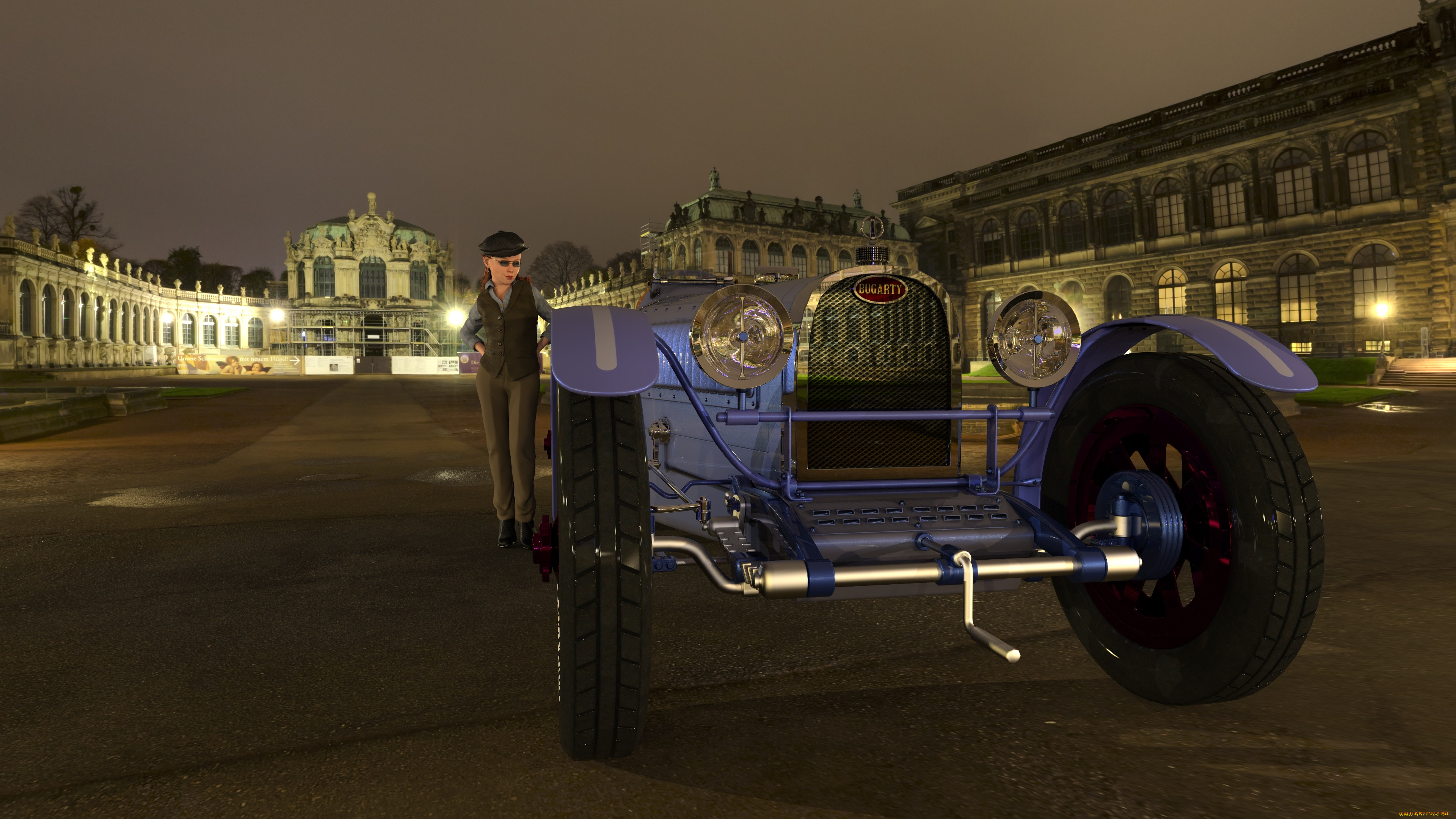 3д, графика, люди-авто, мото, , people-, car, , , moto, девушка, автомобиль, фон, взгляд