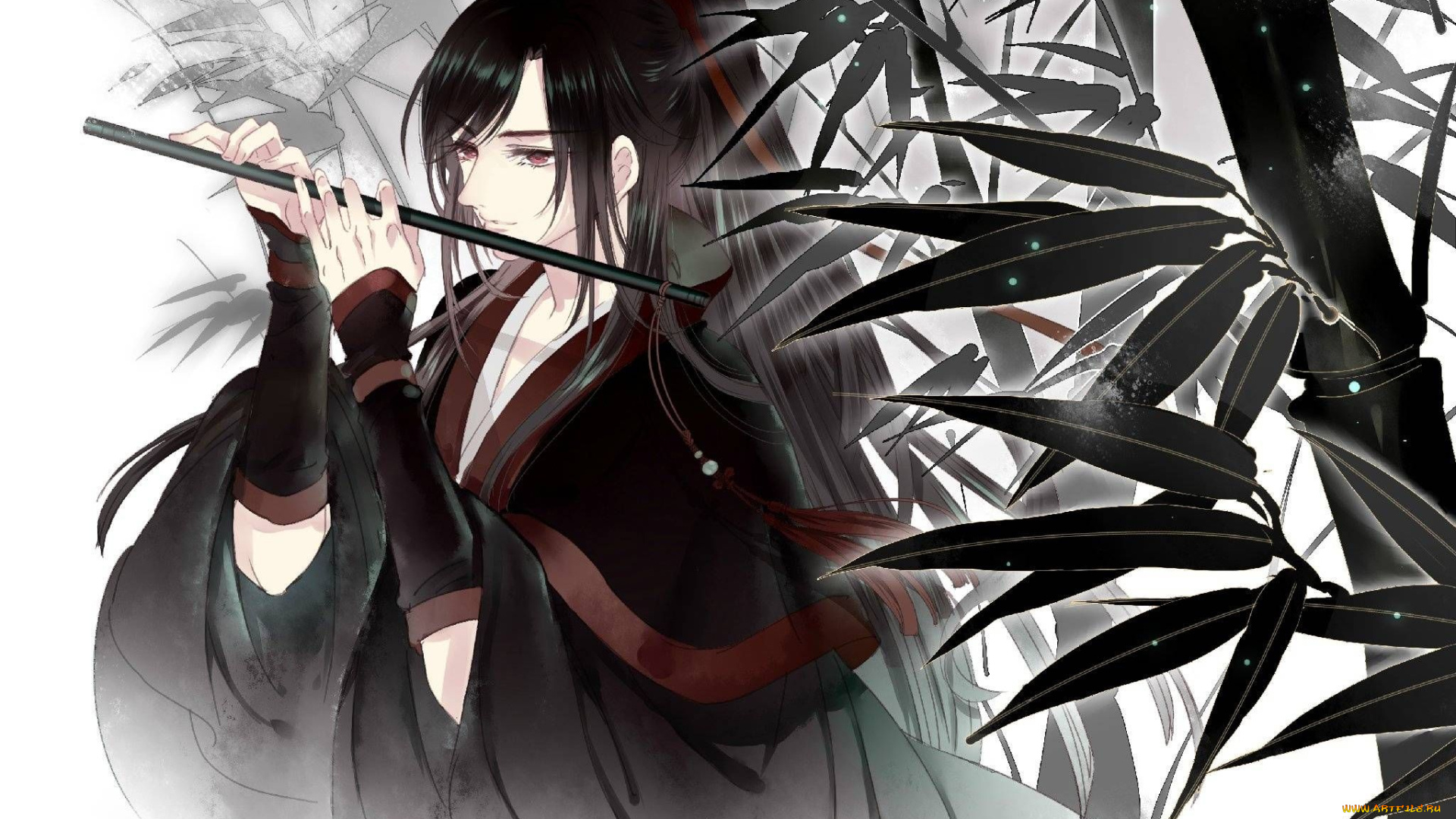 аниме, mo, dao, zu, shi, вэй, усянь, флейта, бамбук