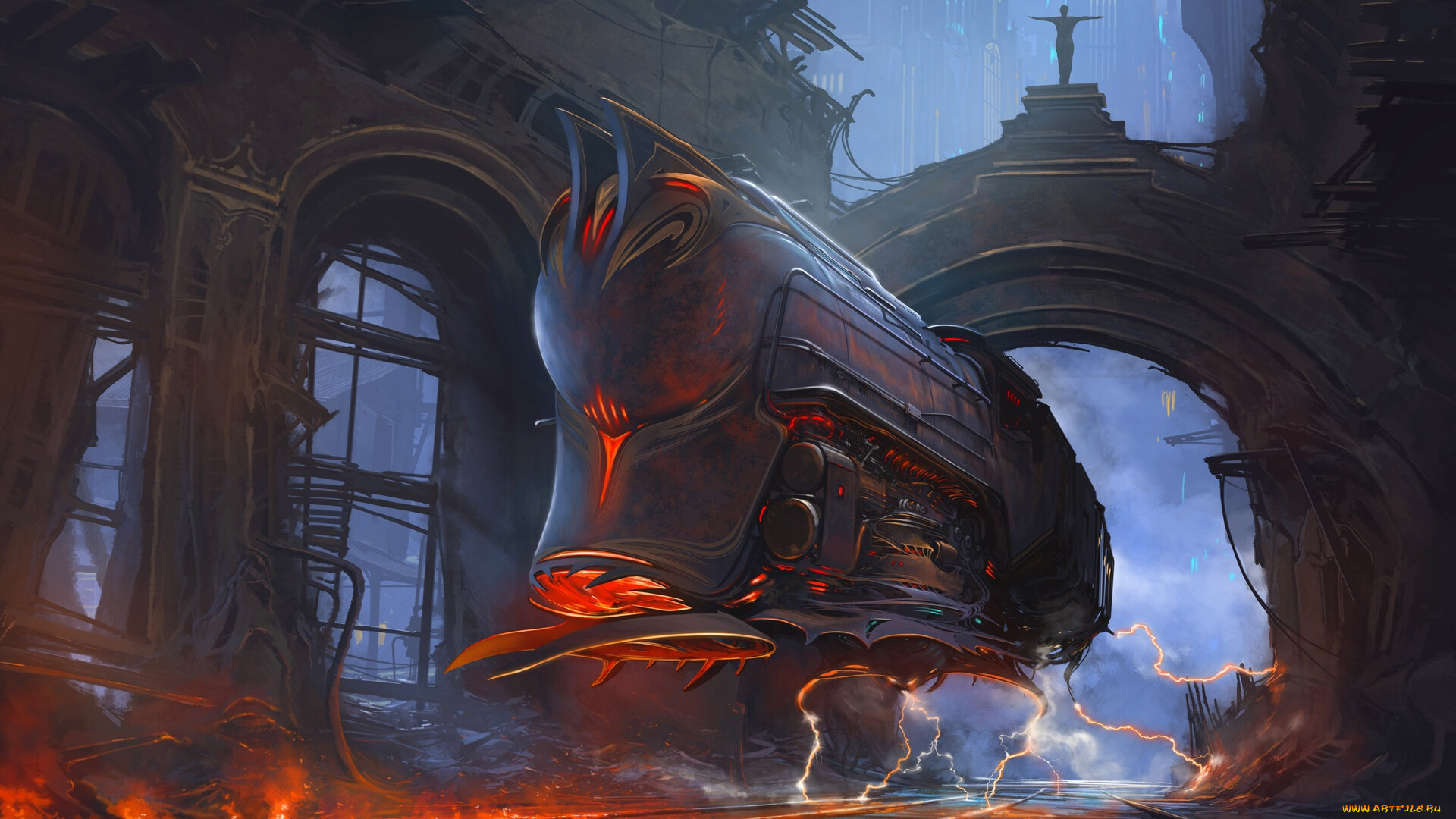 фэнтези, космические, корабли, , звездолеты, , станции, death, express, alejandro, burdisio