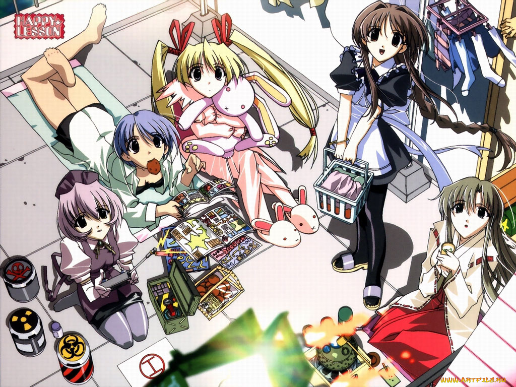 аниме, happy, lesson