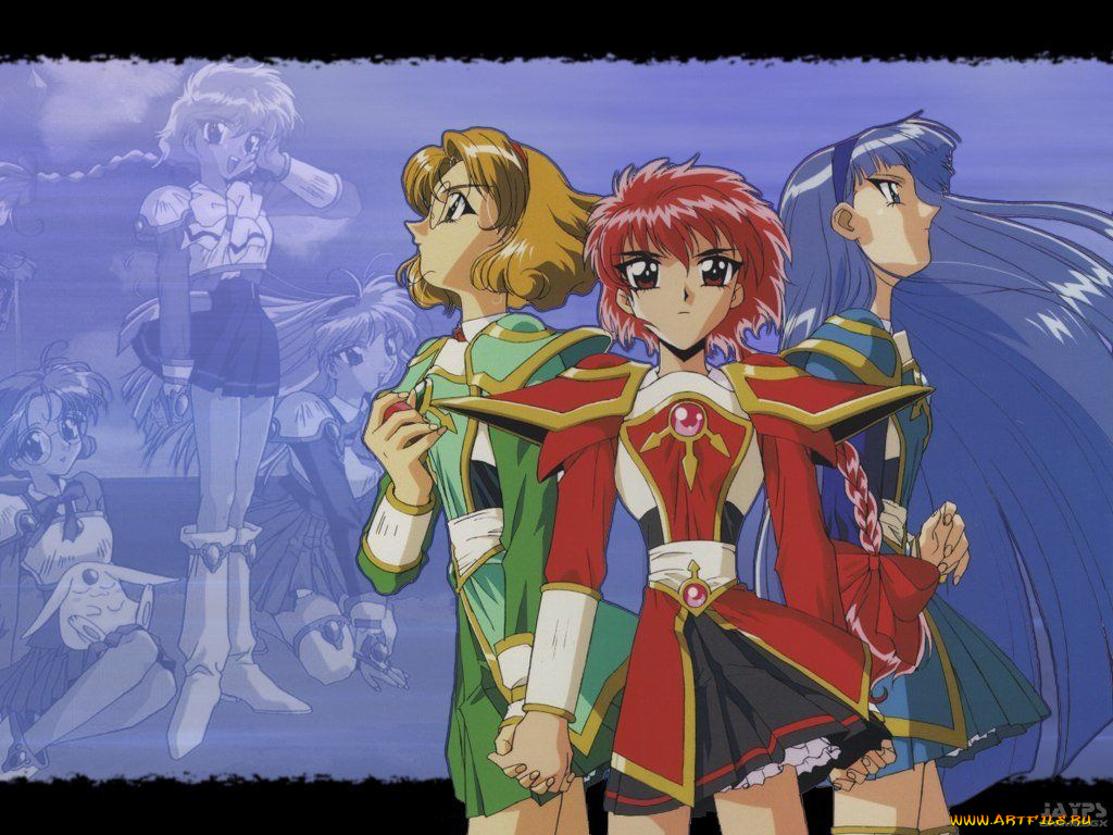 аниме, magic, knight, rayearth