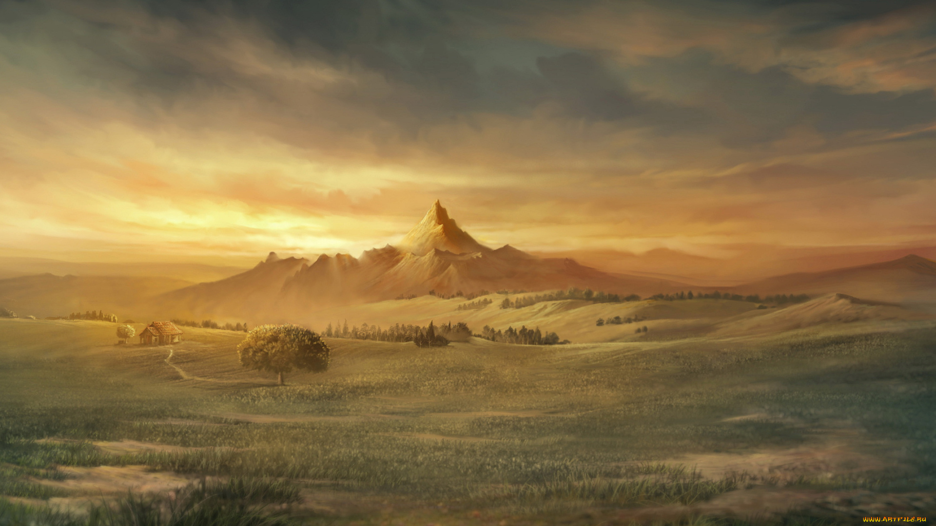 рисованные, природа