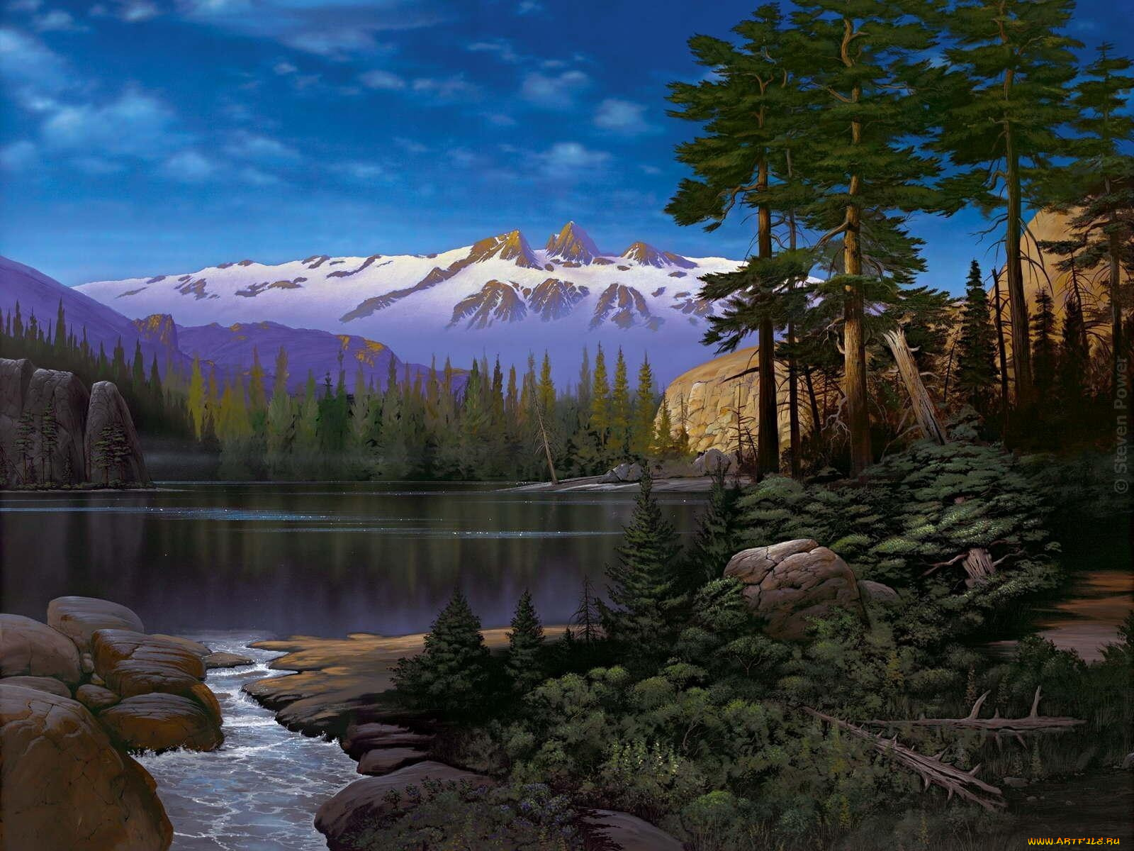 рисованные, природа