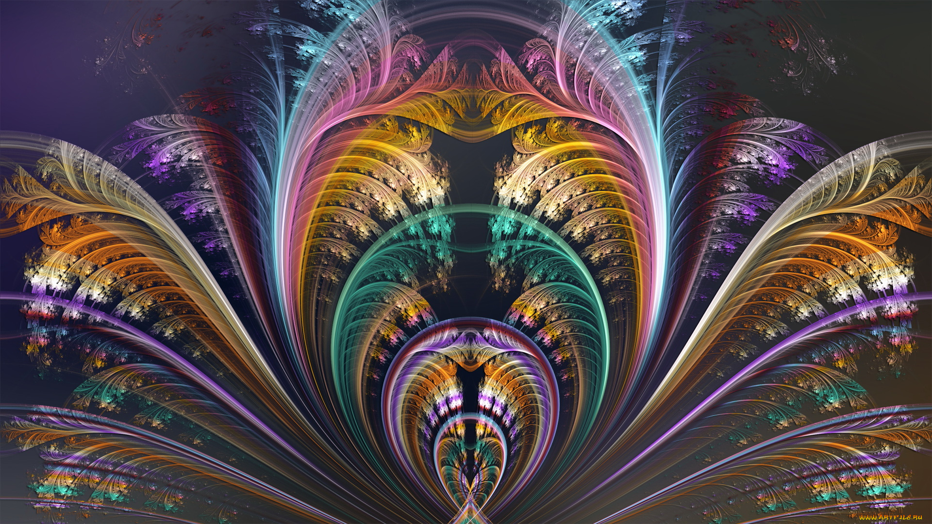 3д, графика, fractal, фракталы, абстракция, узор, фон, тёмный