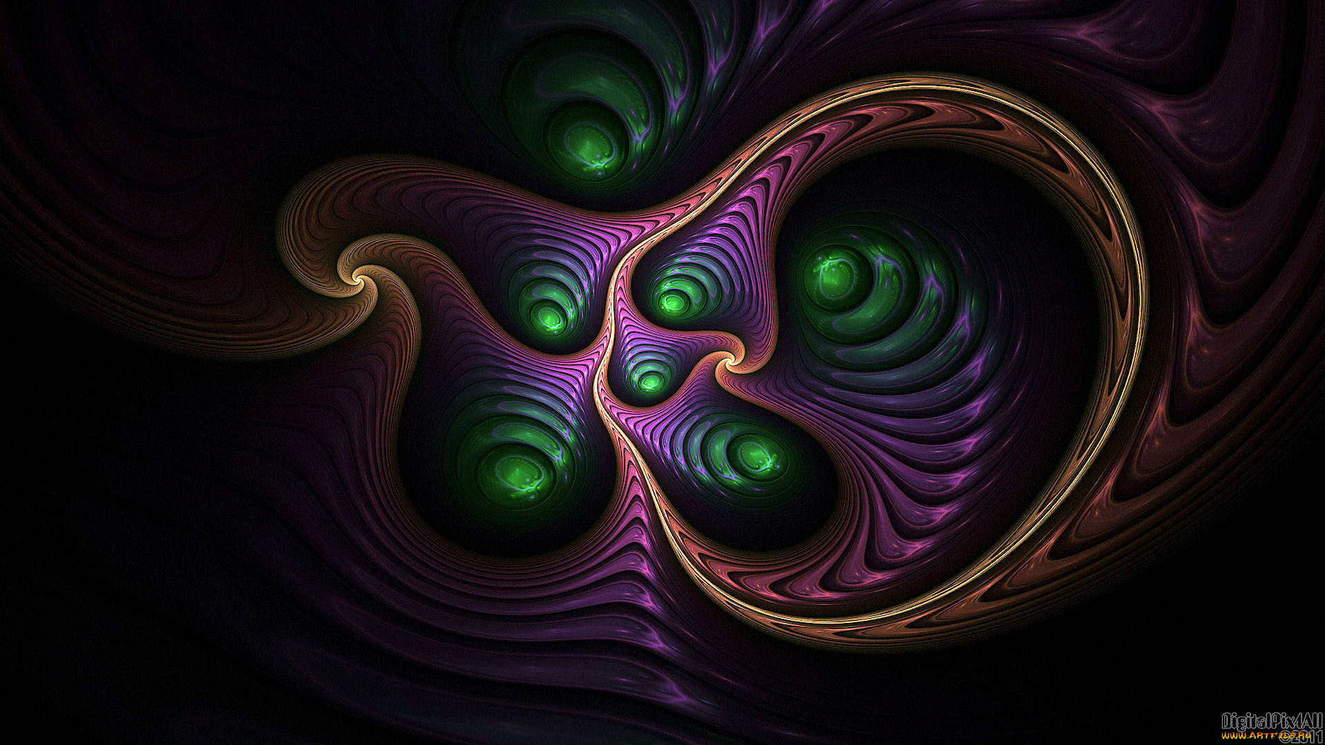 3д, графика, fractal, фракталы, фрактал, узор, тёмный