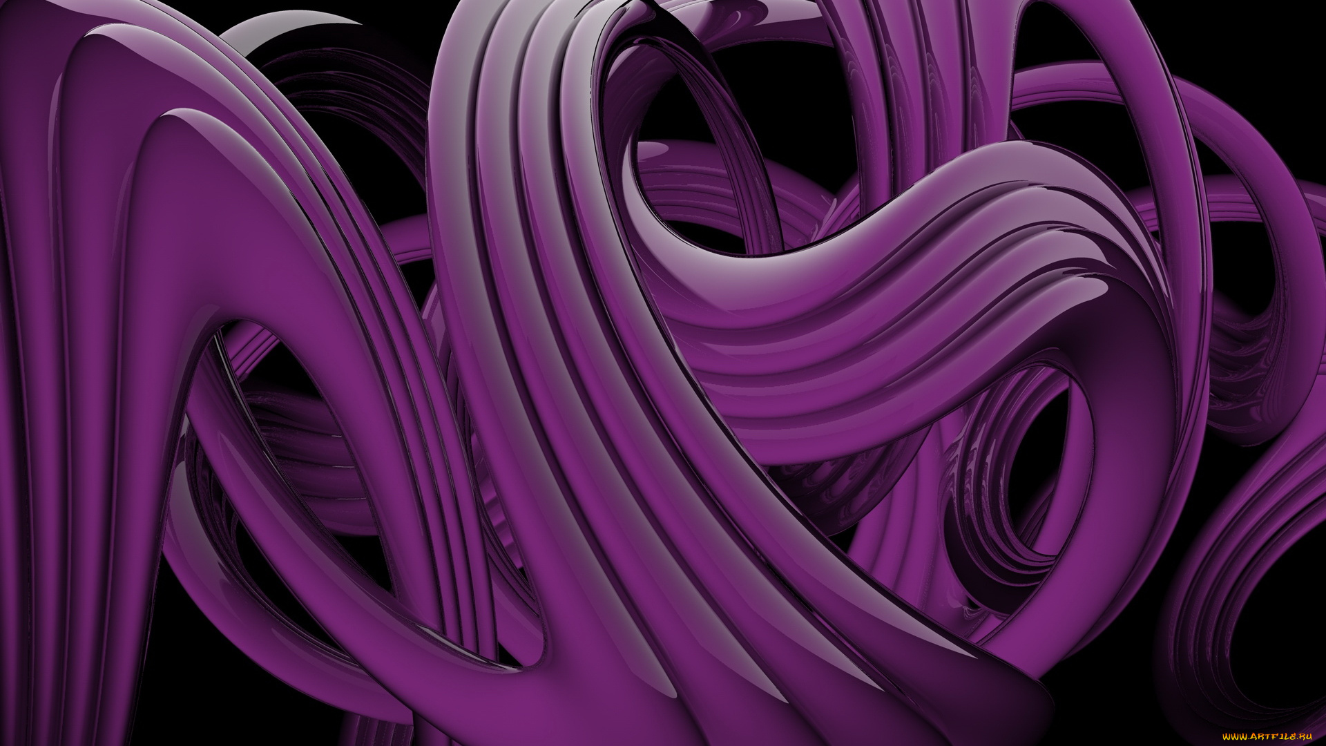 3д, графика, fractal, фракталы, сиреневый, узор