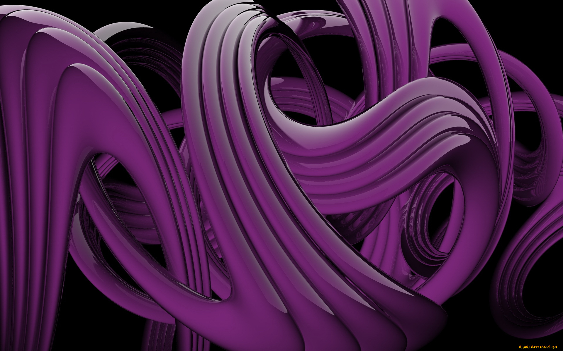 3д, графика, fractal, фракталы, сиреневый, узор