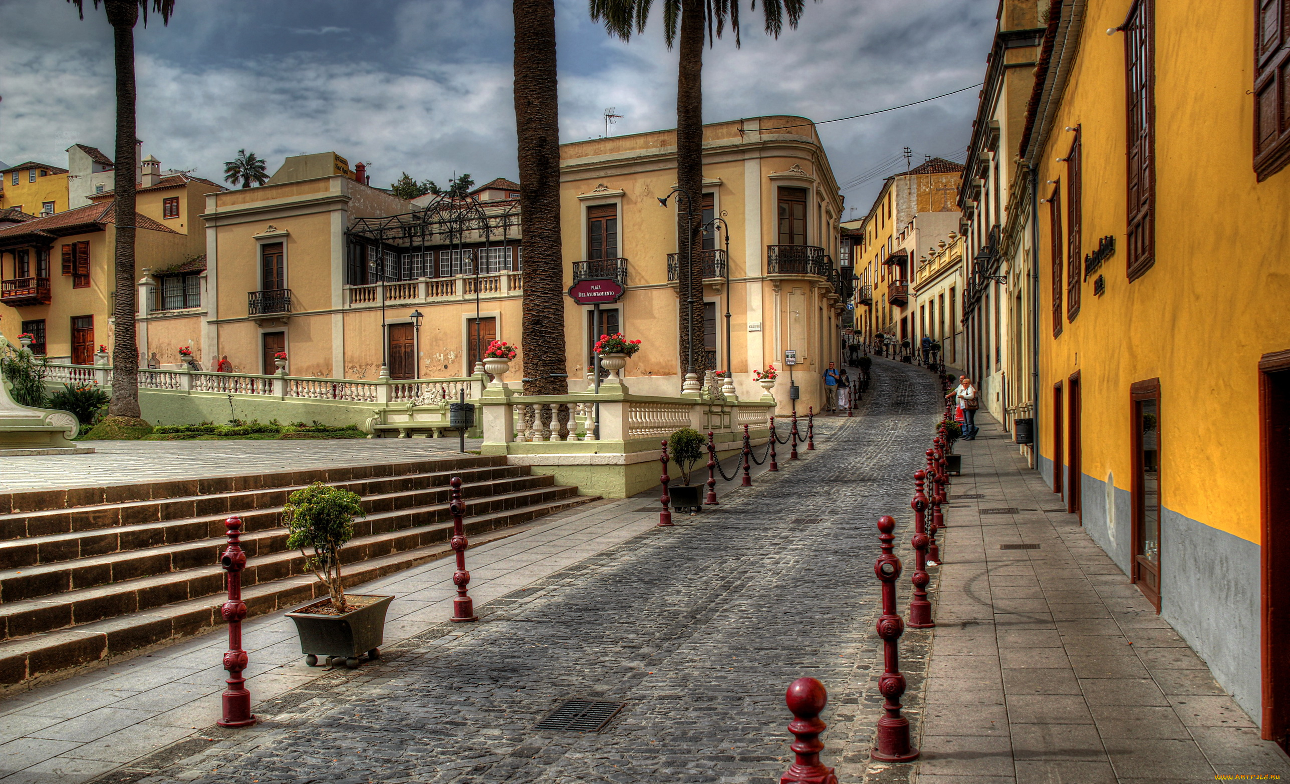 испания, канарские, ва, ла, оротава, города, улицы, площади, набережные, дома, улица