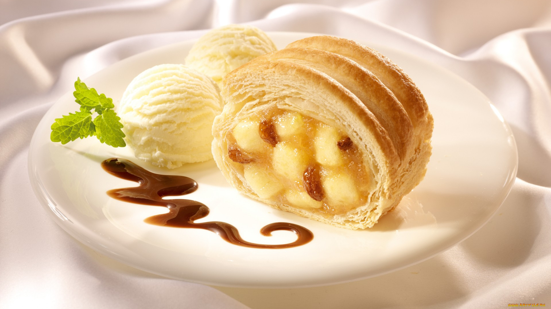 еда, мороженое, десерты, мята, лакомство