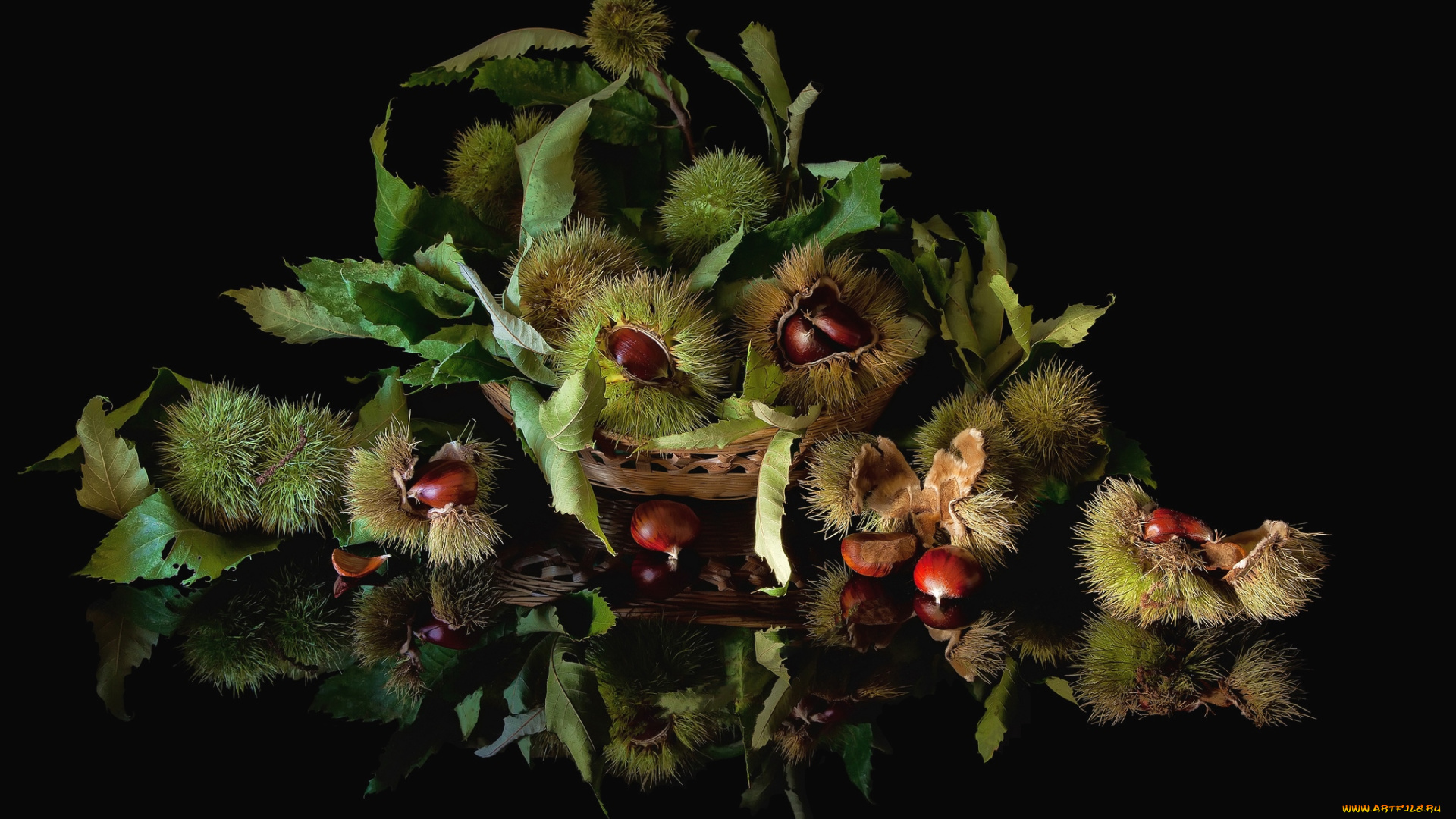 еда, орехи, каштаны