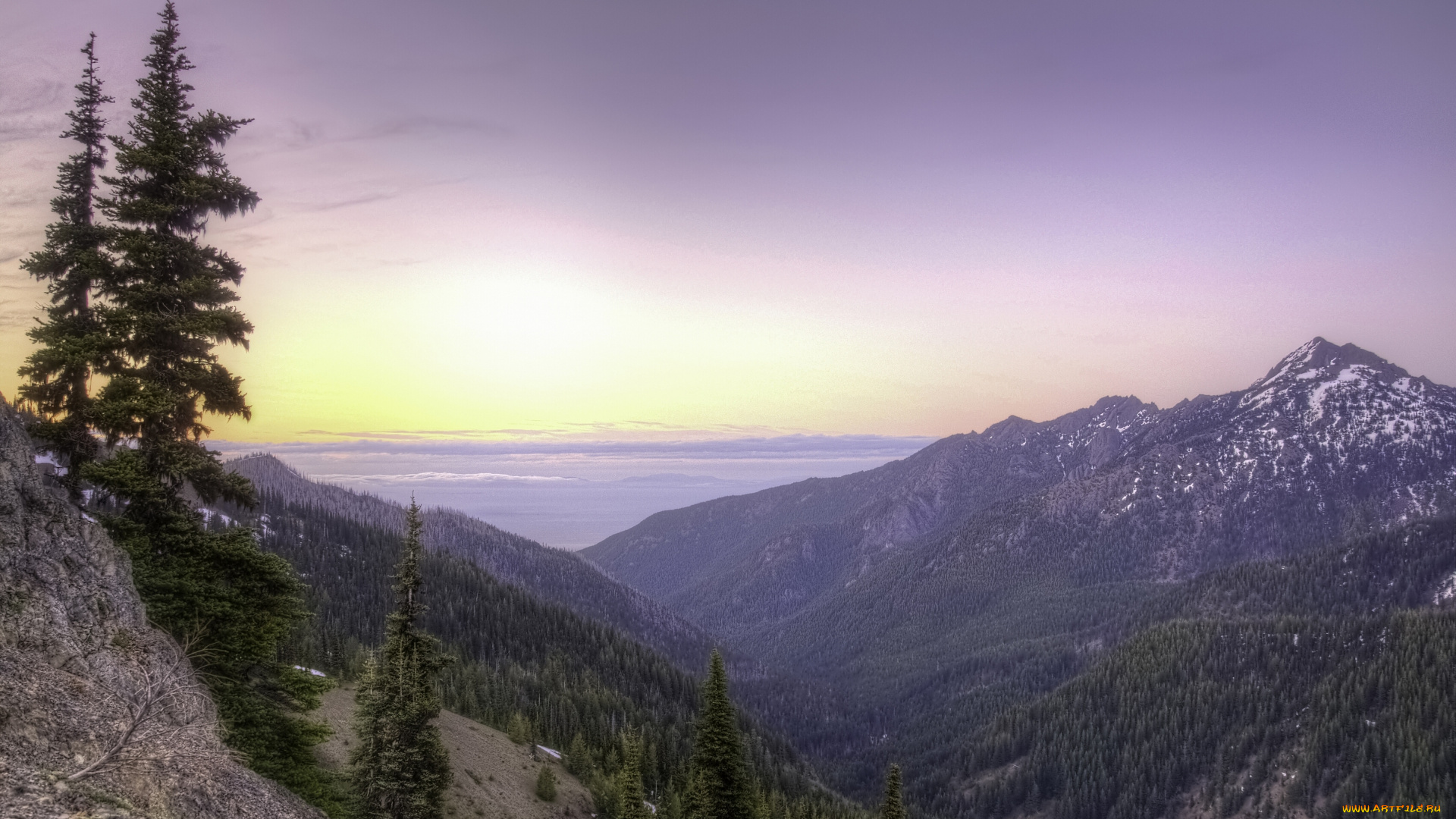 hurricane, ridge, olympic, national, park, washington, природа, горы, mountains, национальный, парк, олимпик, штат, вашингтон, олимпийские, рассвет, восход, панорама
