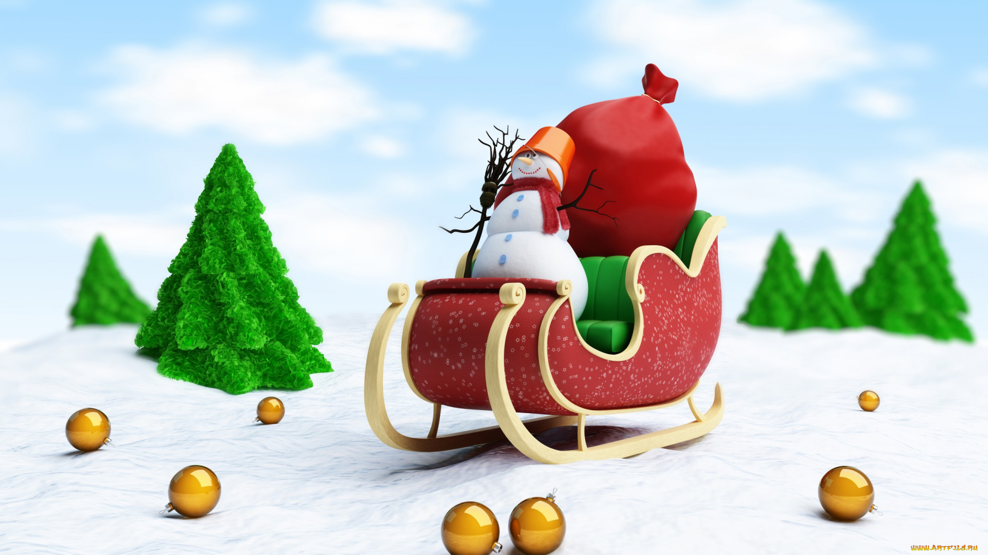 праздничные, 3д, графика, новый, год, happy, holidays, new, year, christmas, decoration