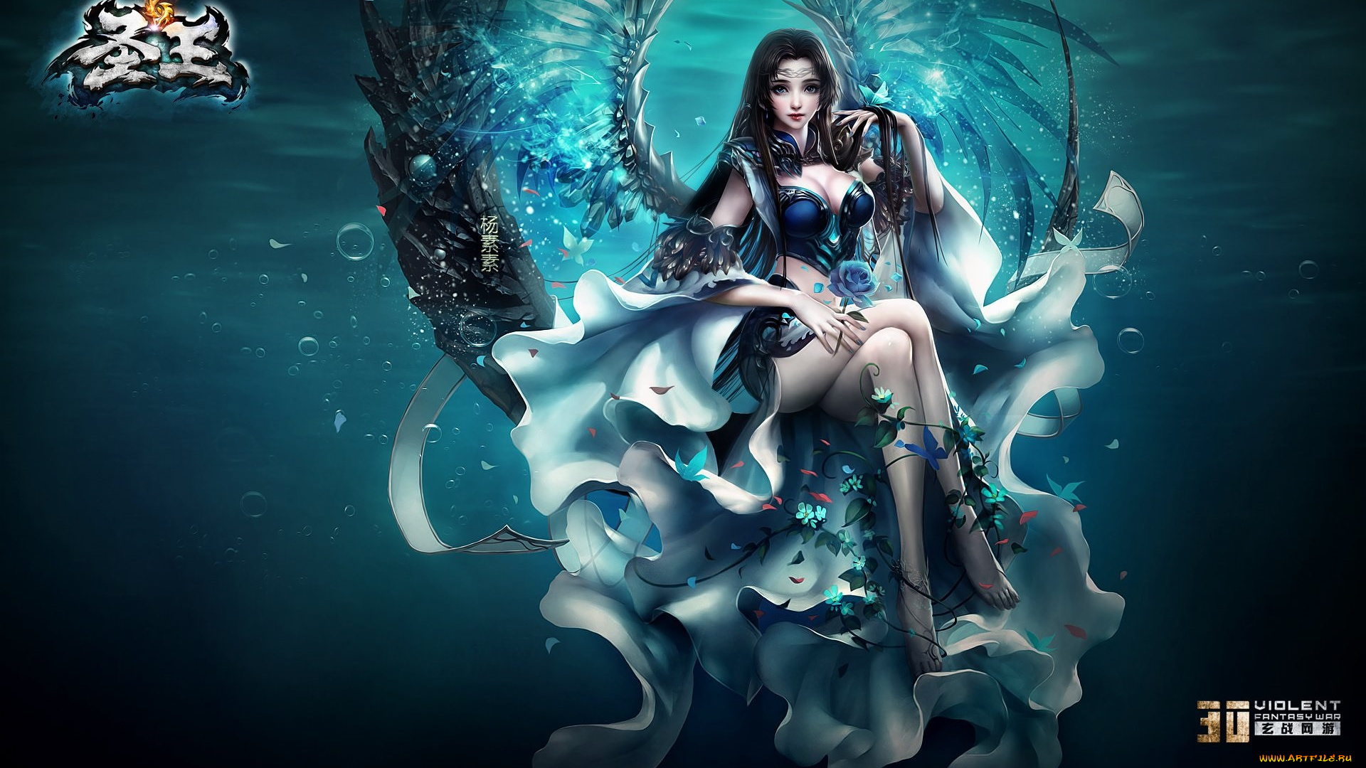 sage, видео, игры, ~~~другое~~~, крилья, девушка, цветы