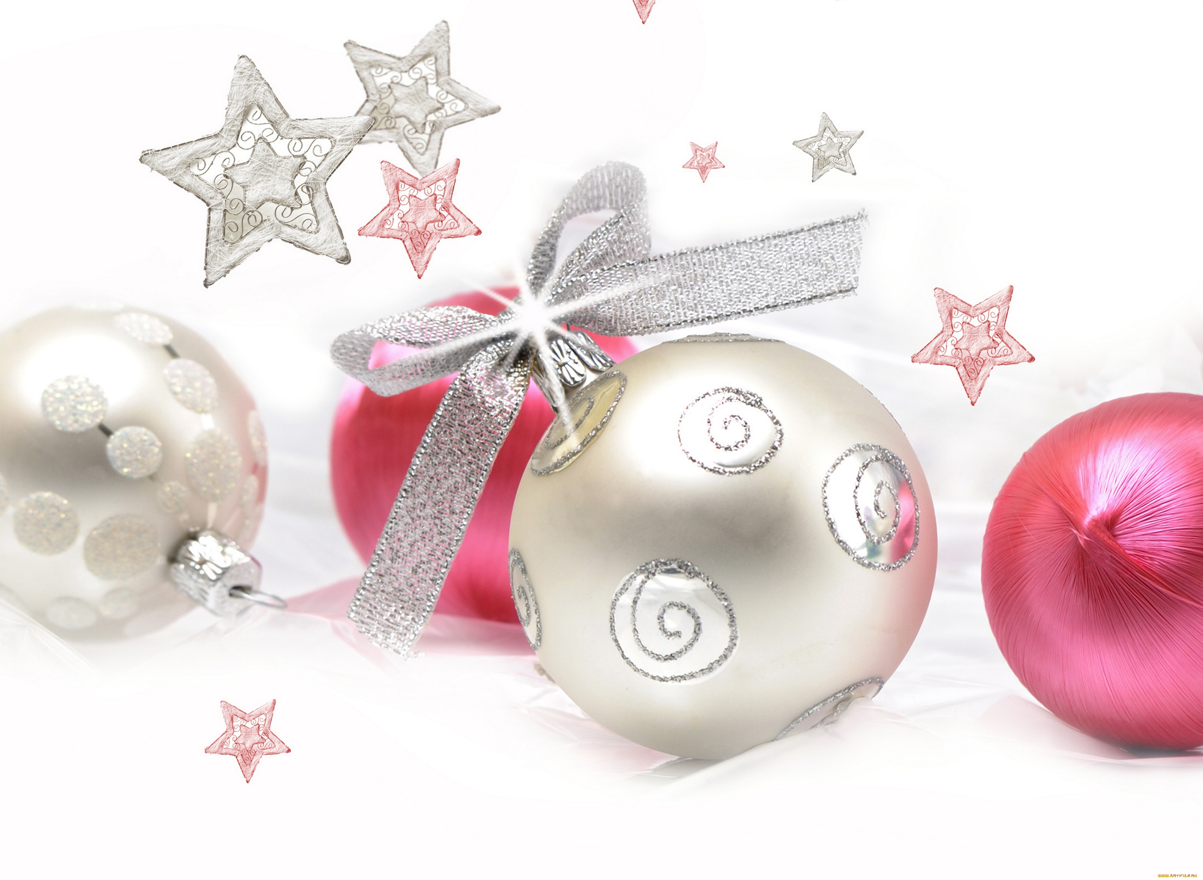 праздничные, шарики, бантик, звёздочки