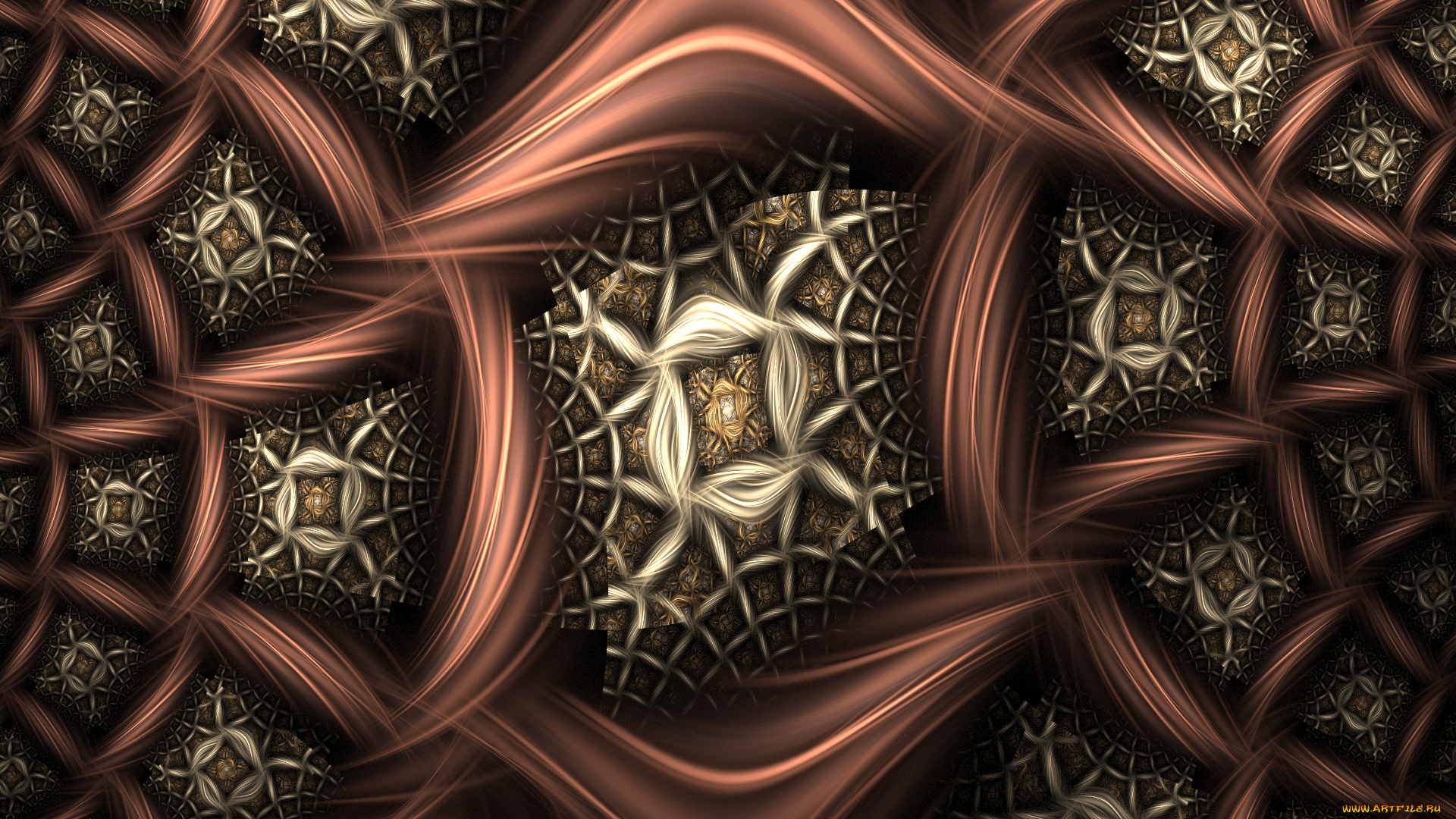 3д, графика, фракталы, , fractal, узор, цвета, фон