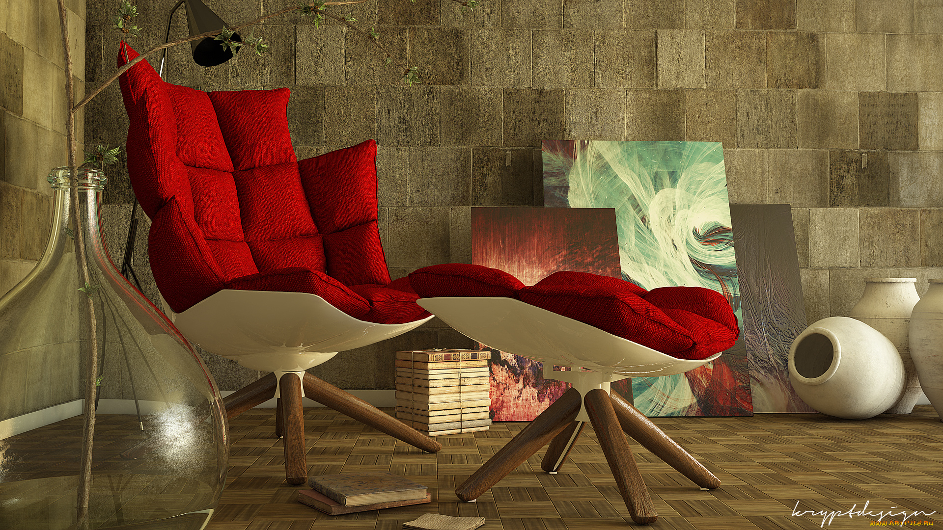 3д, графика, реализм, , realism, посуда, стулья, комната