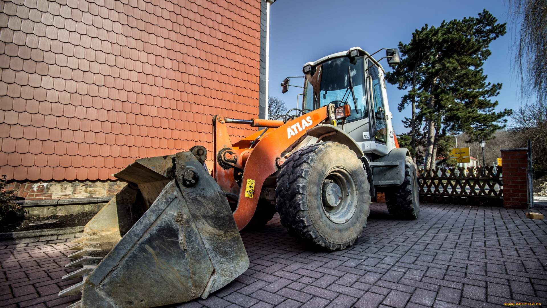 техника, фронтальные, погрузчики, трактор, колесный