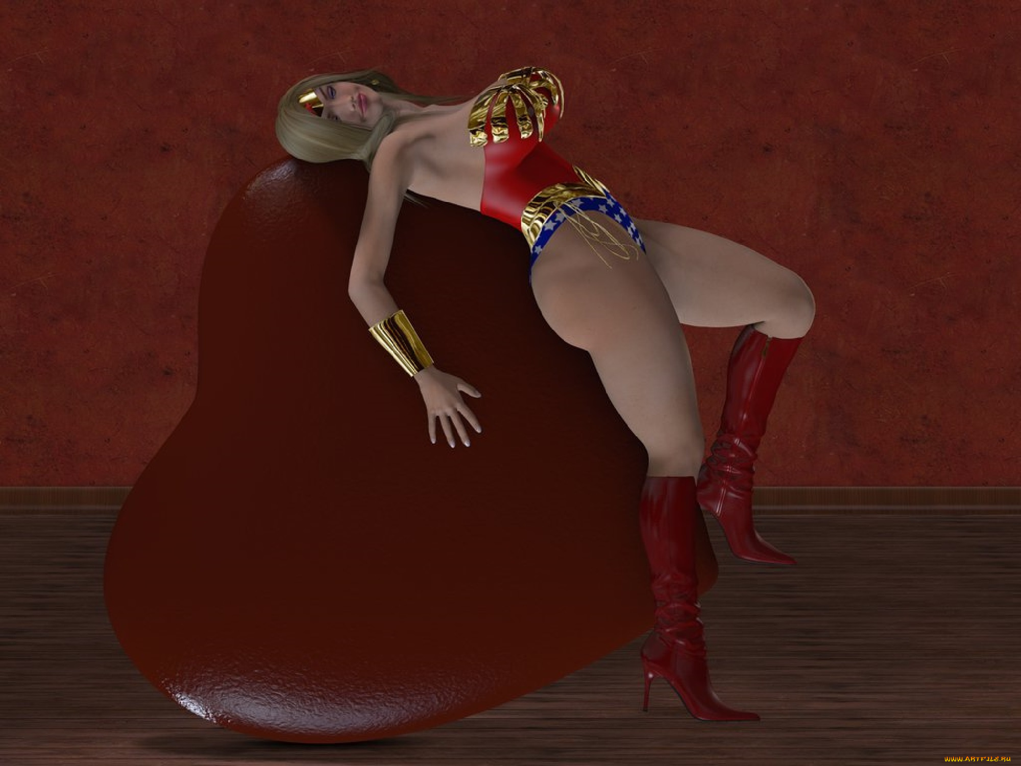 3д, графика, люди, , people, фон, девушка, взгляд, улыбка, супермен