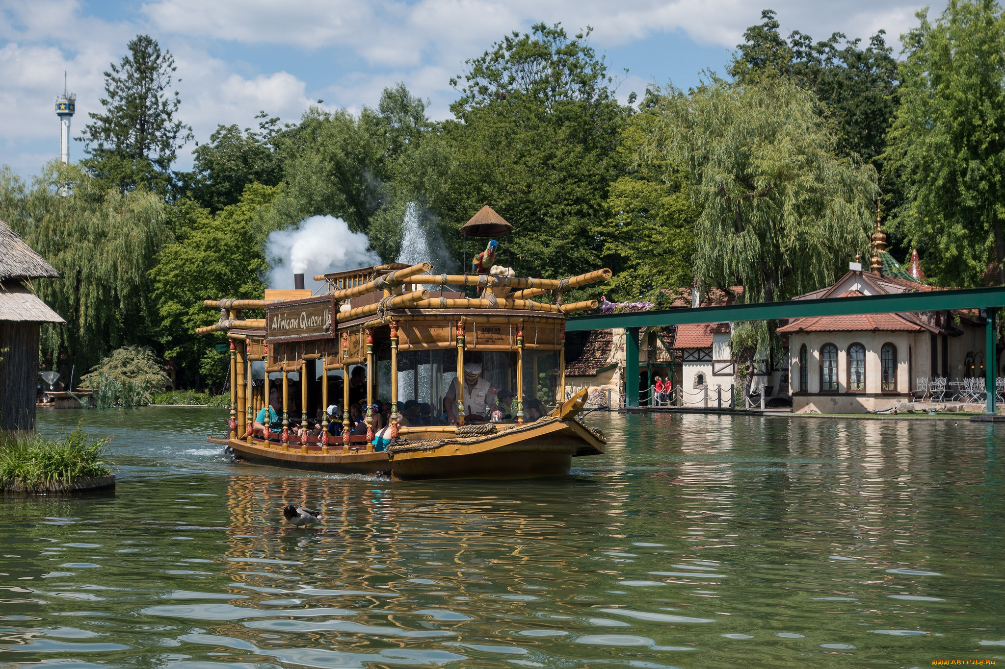 корабли, пароходы, река, пароходик