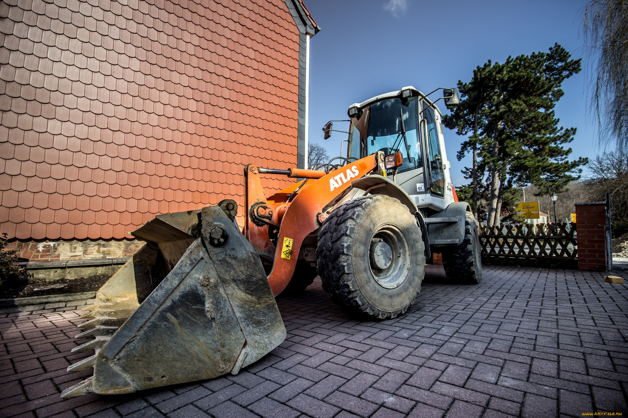 техника, фронтальные, погрузчики, трактор, колесный