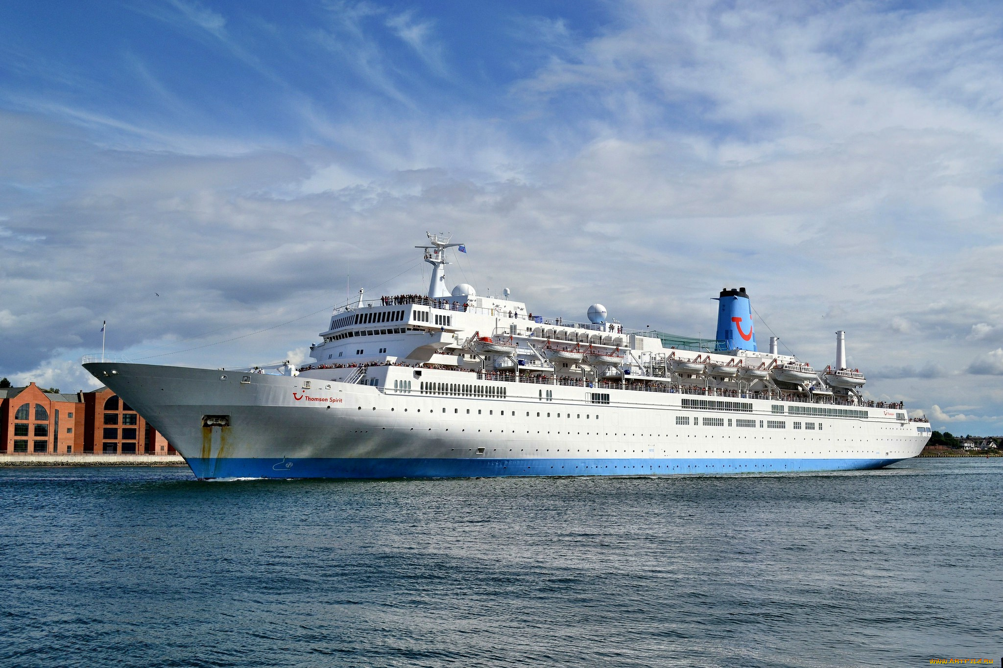 thomson, spirit, корабли, лайнеры, круиз, гавань, лайнер