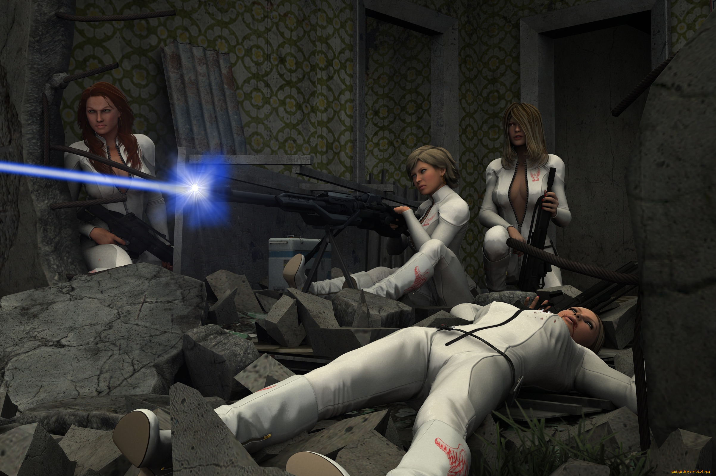 3д, графика, фантазия, , fantasy, оружие, фон, взгляд, девушки