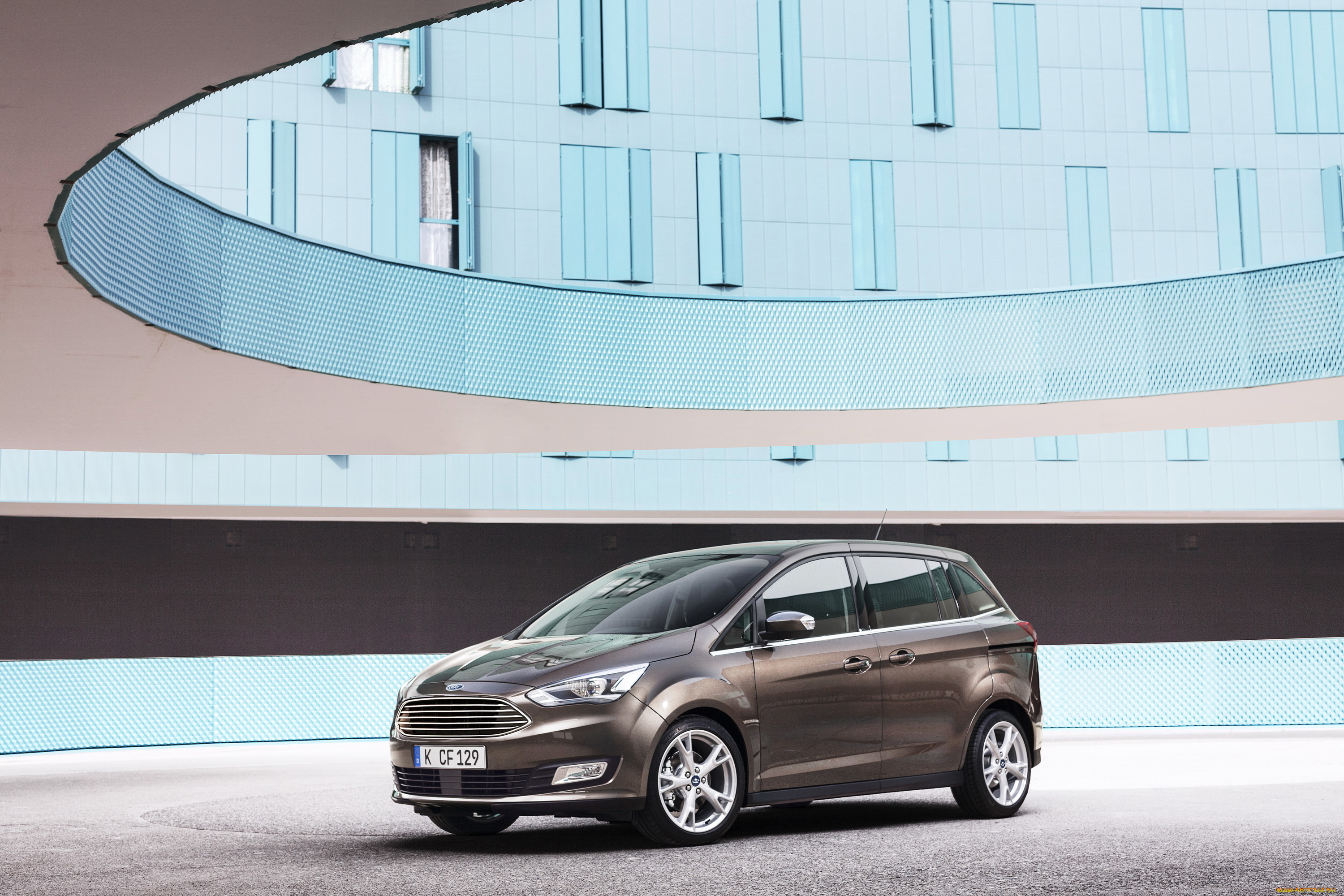 2015, ford, grand, c-max, автомобили, ford, grand, металлик, коричневый