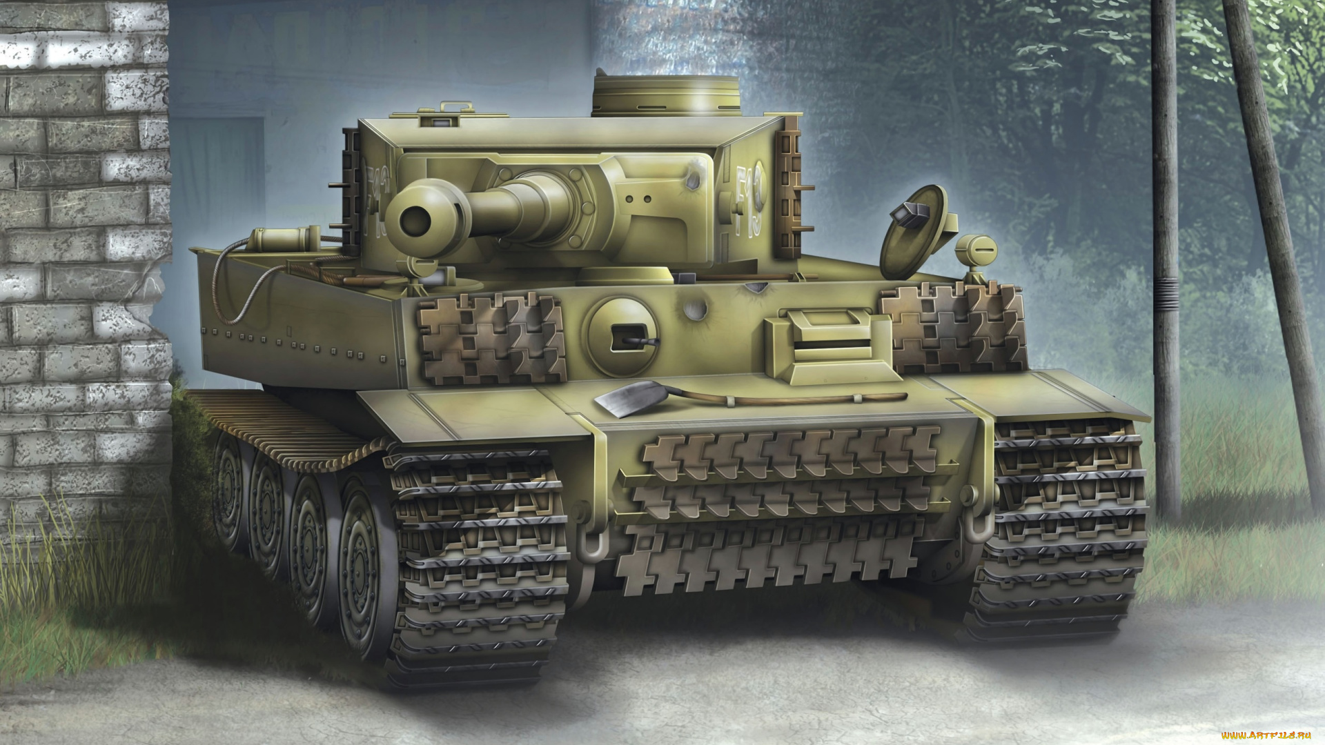 рисованное, армия, танк