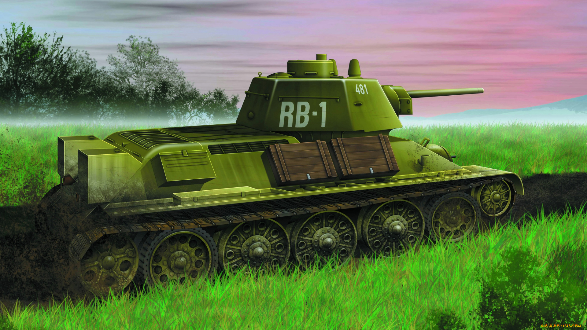 рисованное, армия, танк