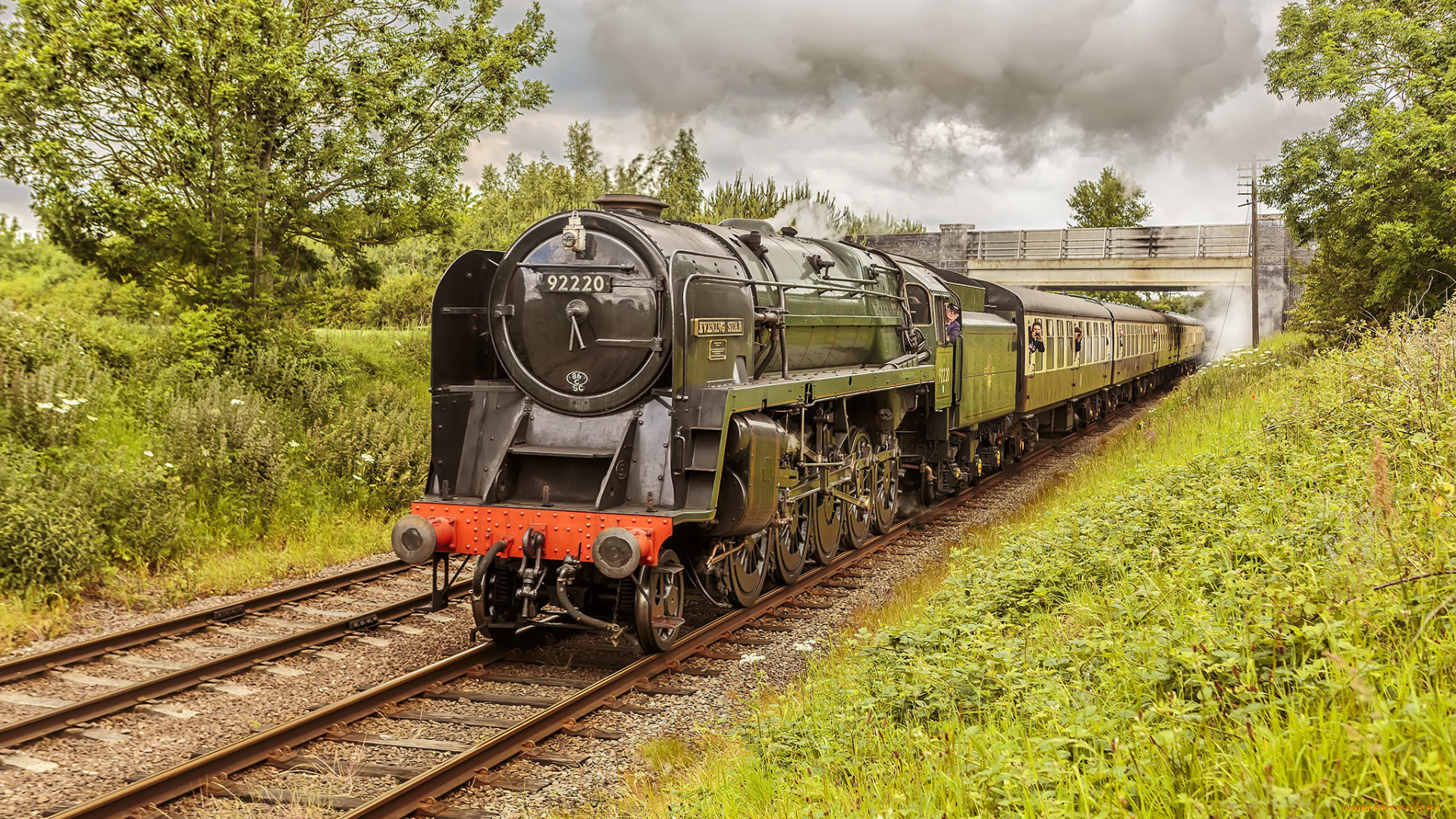 техника, паровозы, дорога, железная, паровоз, рельсы