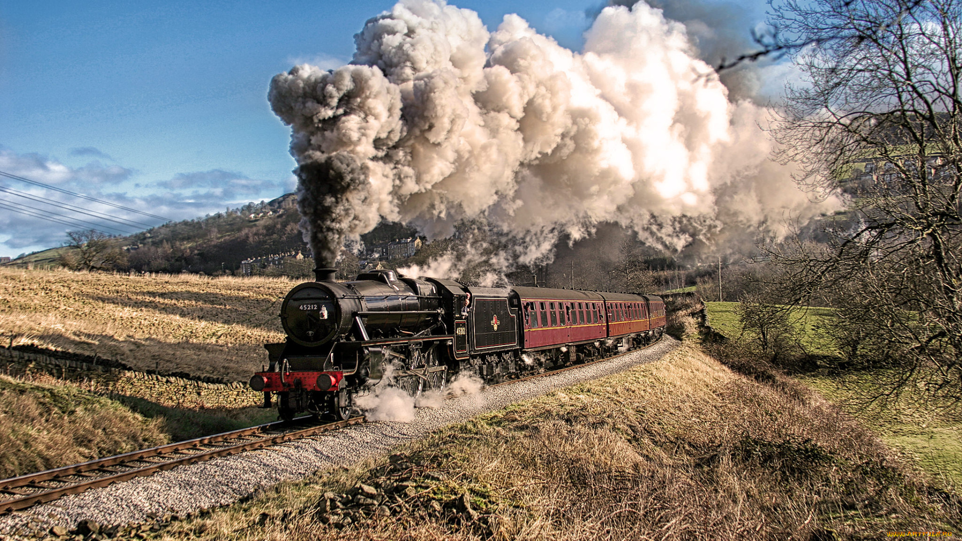 техника, паровозы, дорога, железная, рельсы, паровоз