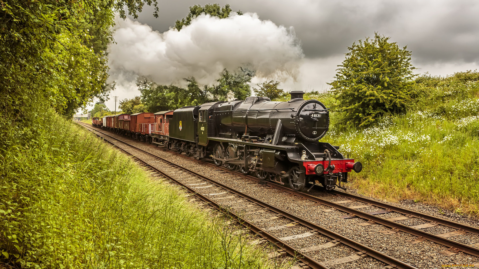 техника, паровозы, паровоз, рельсы, дорога, железная