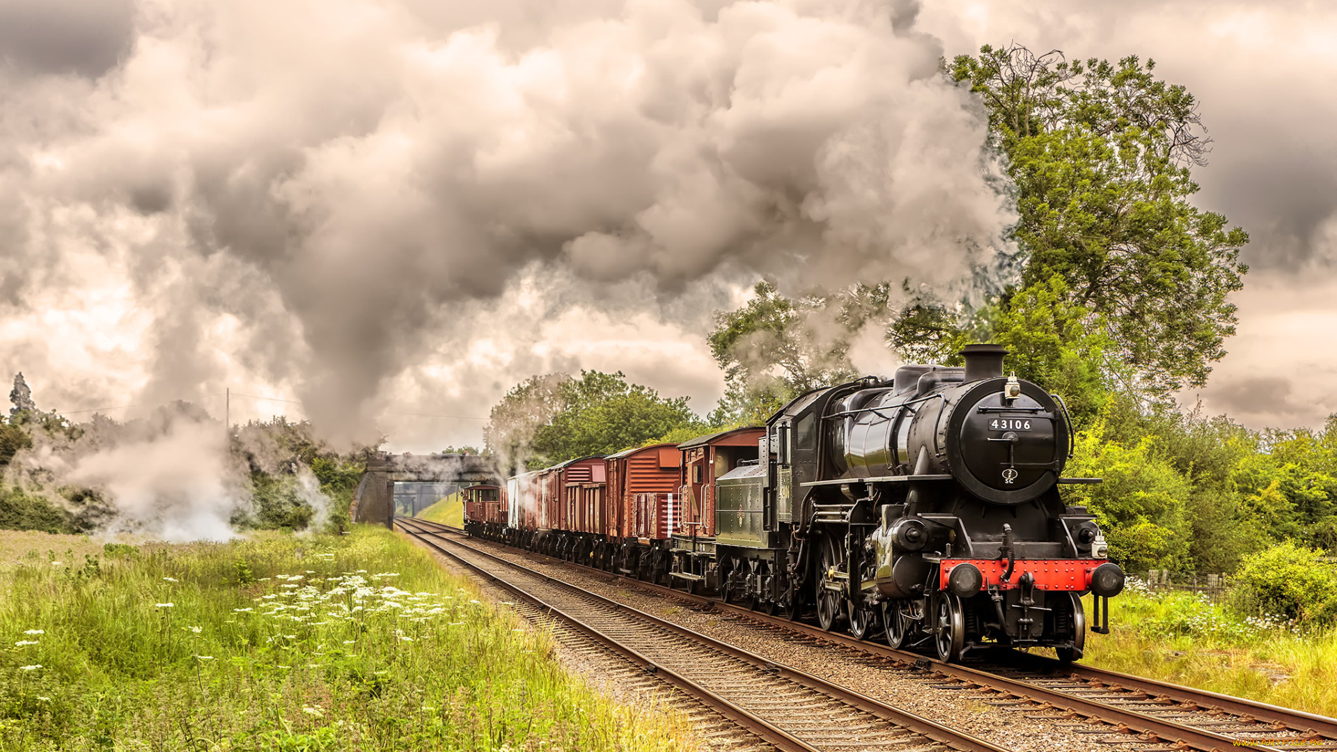 техника, паровозы, рельсы, паровоз, дорога, железная