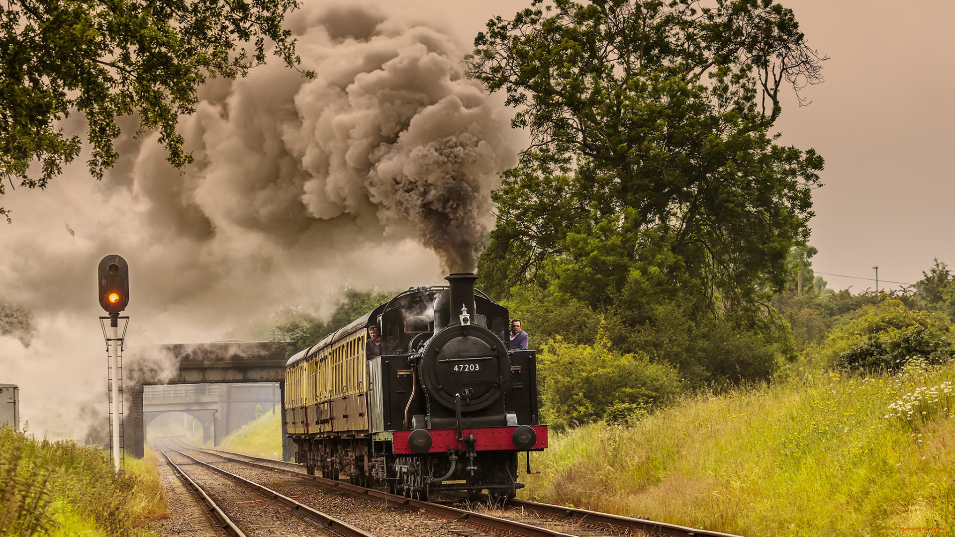 техника, паровозы, железная, рельсы, паровоз, дорога