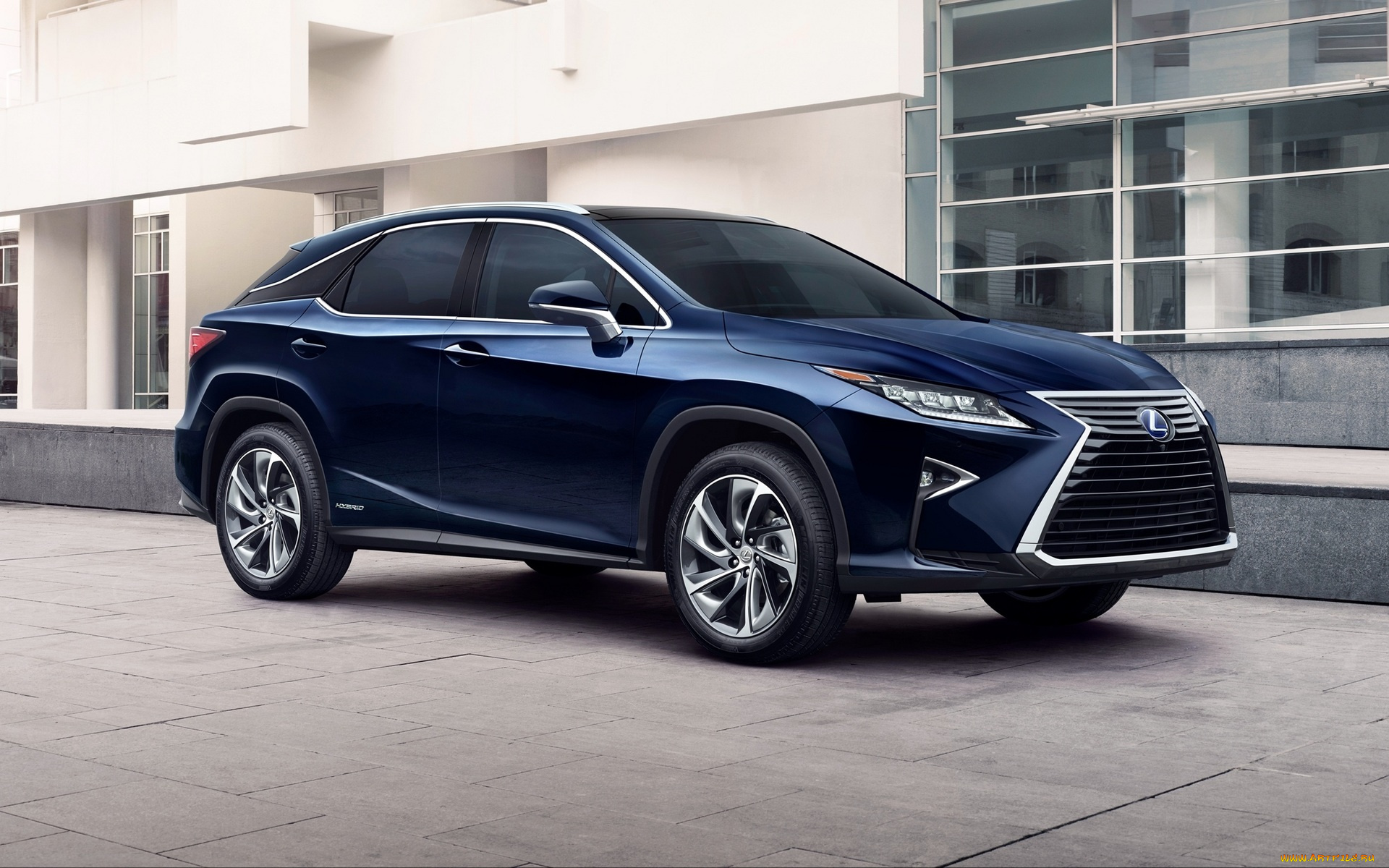 автомобили, lexus, лексус, здание, синий, hybrid, rx