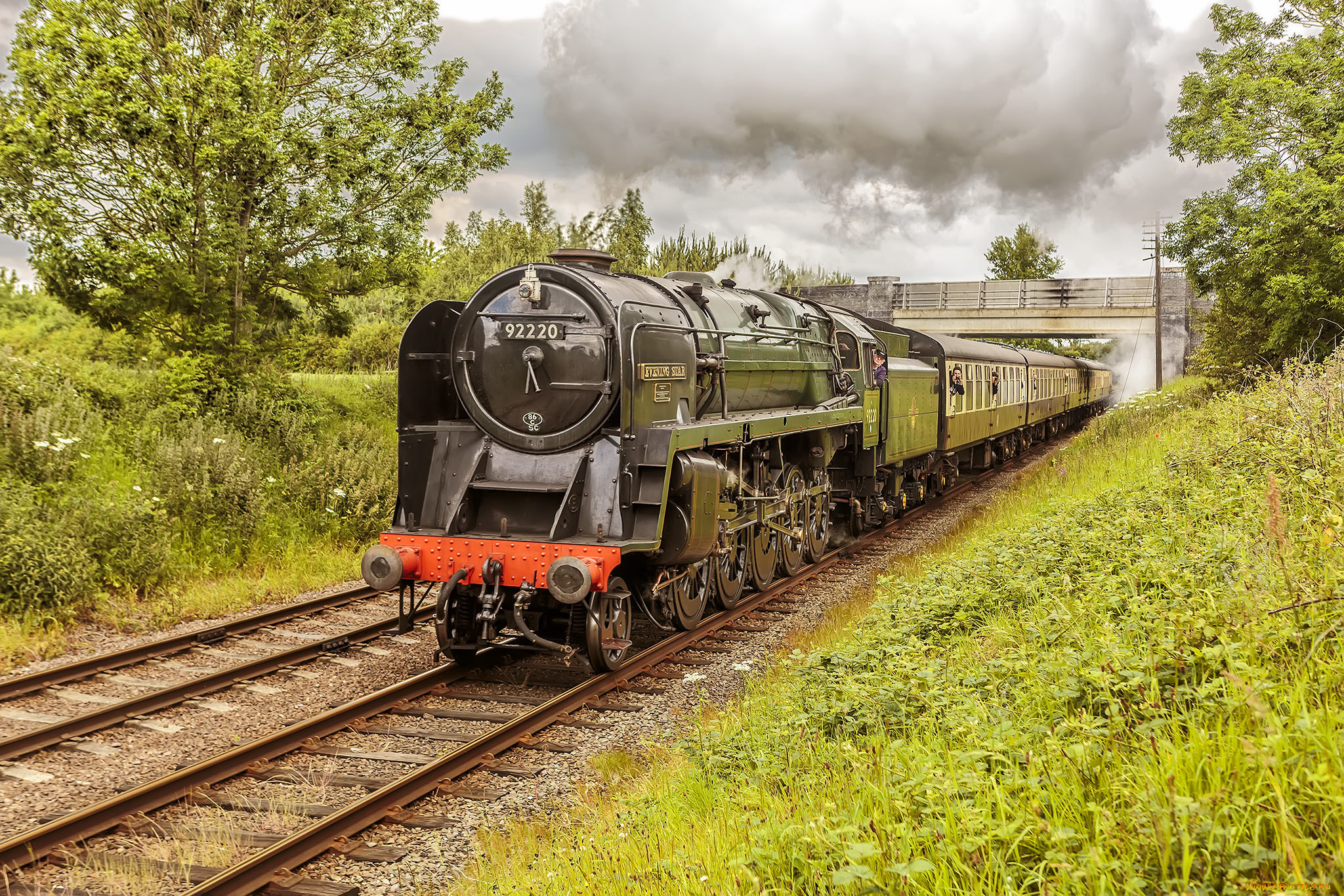 техника, паровозы, дорога, железная, паровоз, рельсы