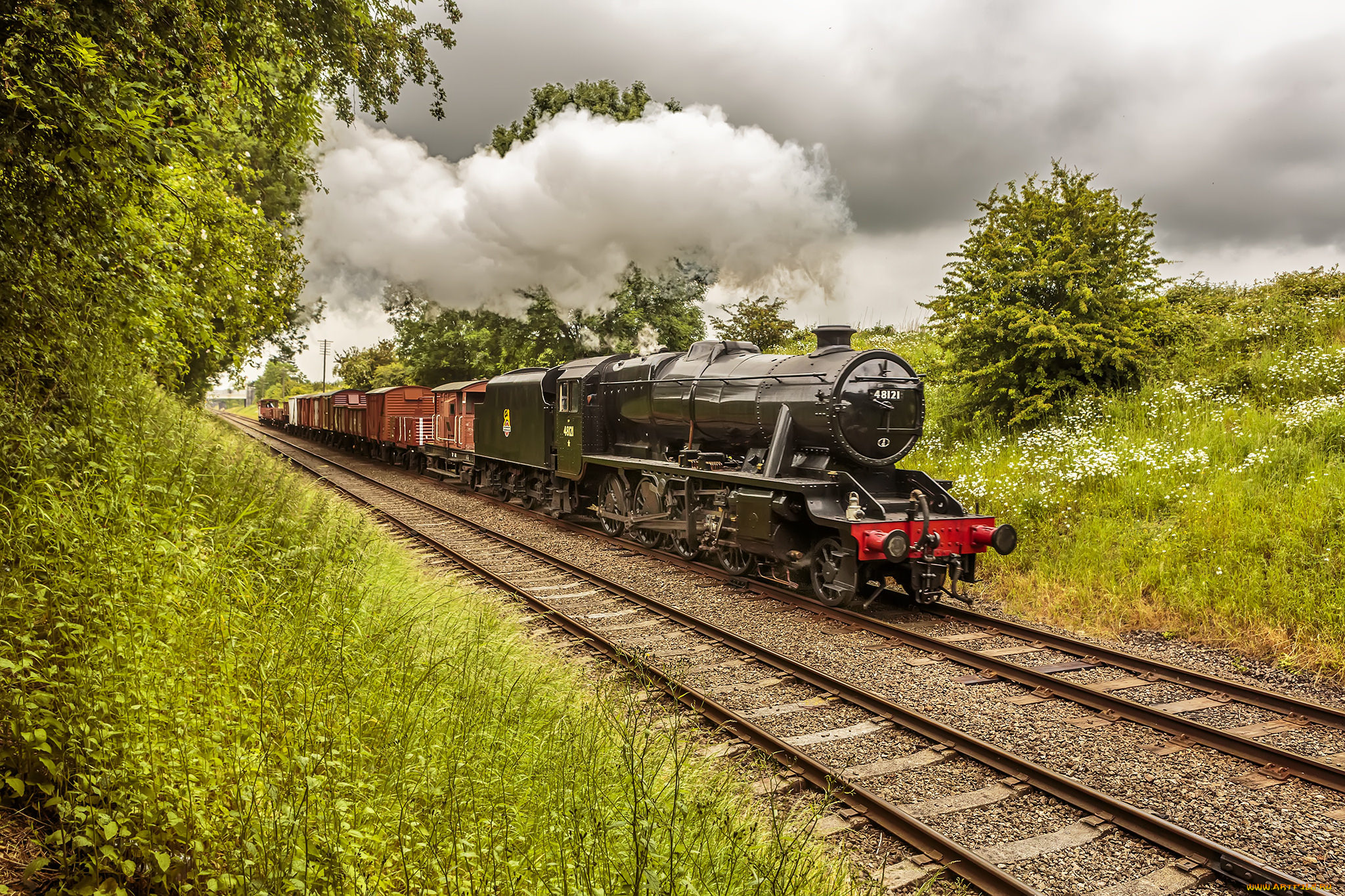 техника, паровозы, паровоз, рельсы, дорога, железная