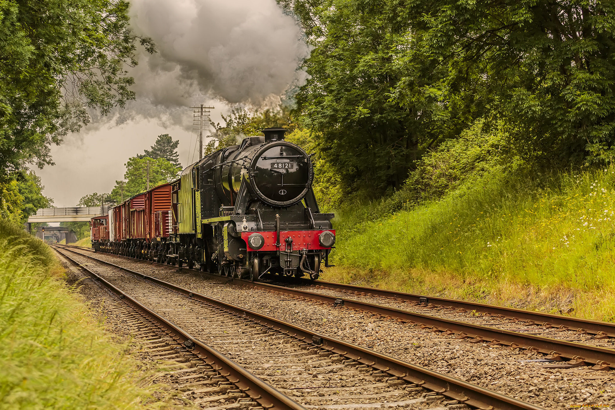 техника, паровозы, паровоз, рельсы, дорога, железная